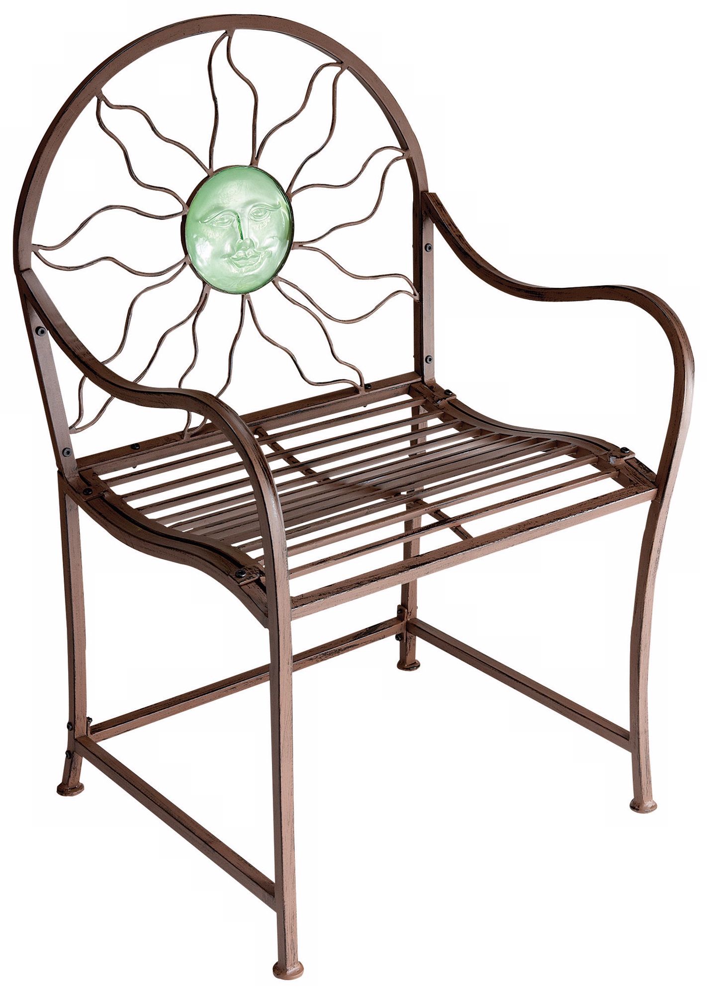 Sun Medallion Rustic Red Garden Chair