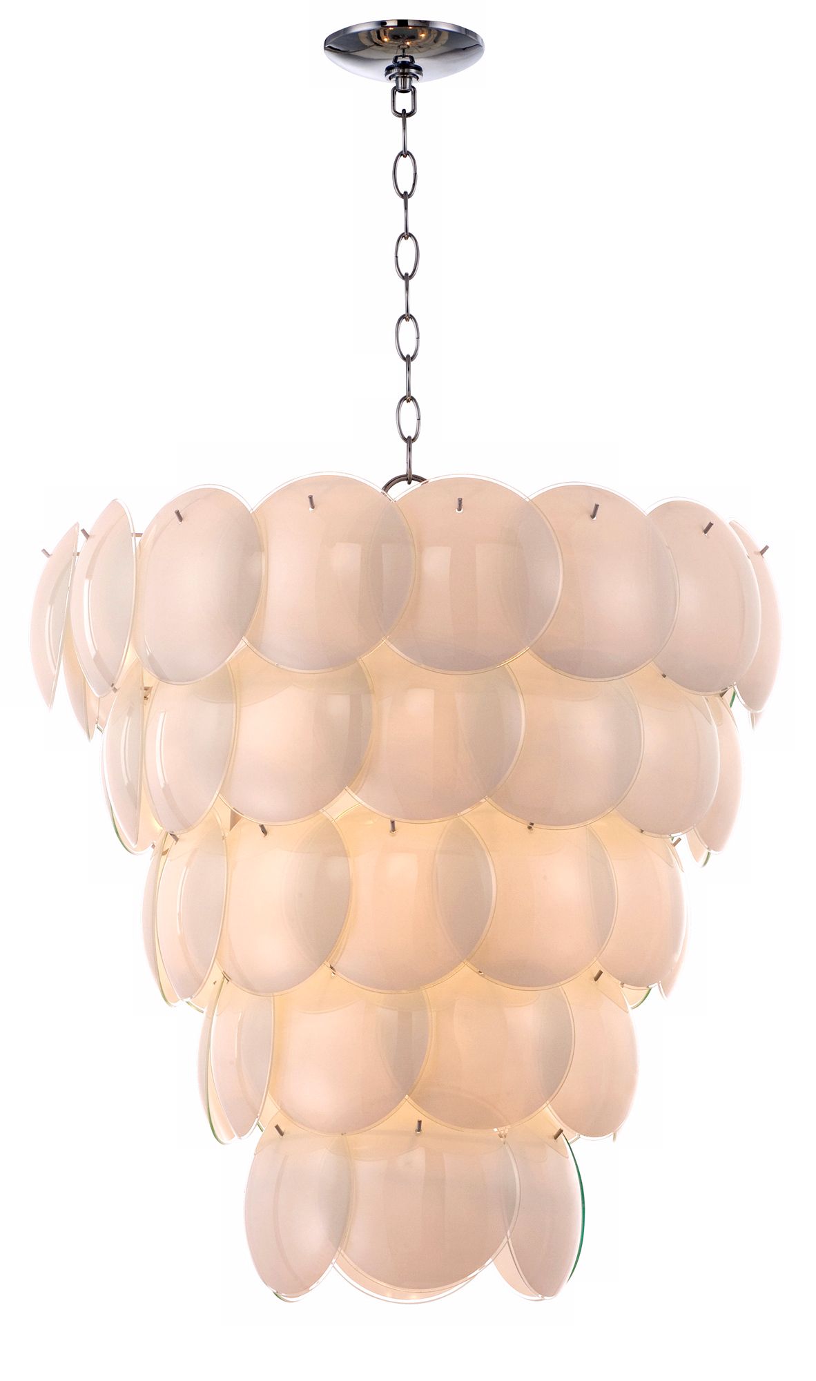 Pearlescent Glass Petals Pendant Light
