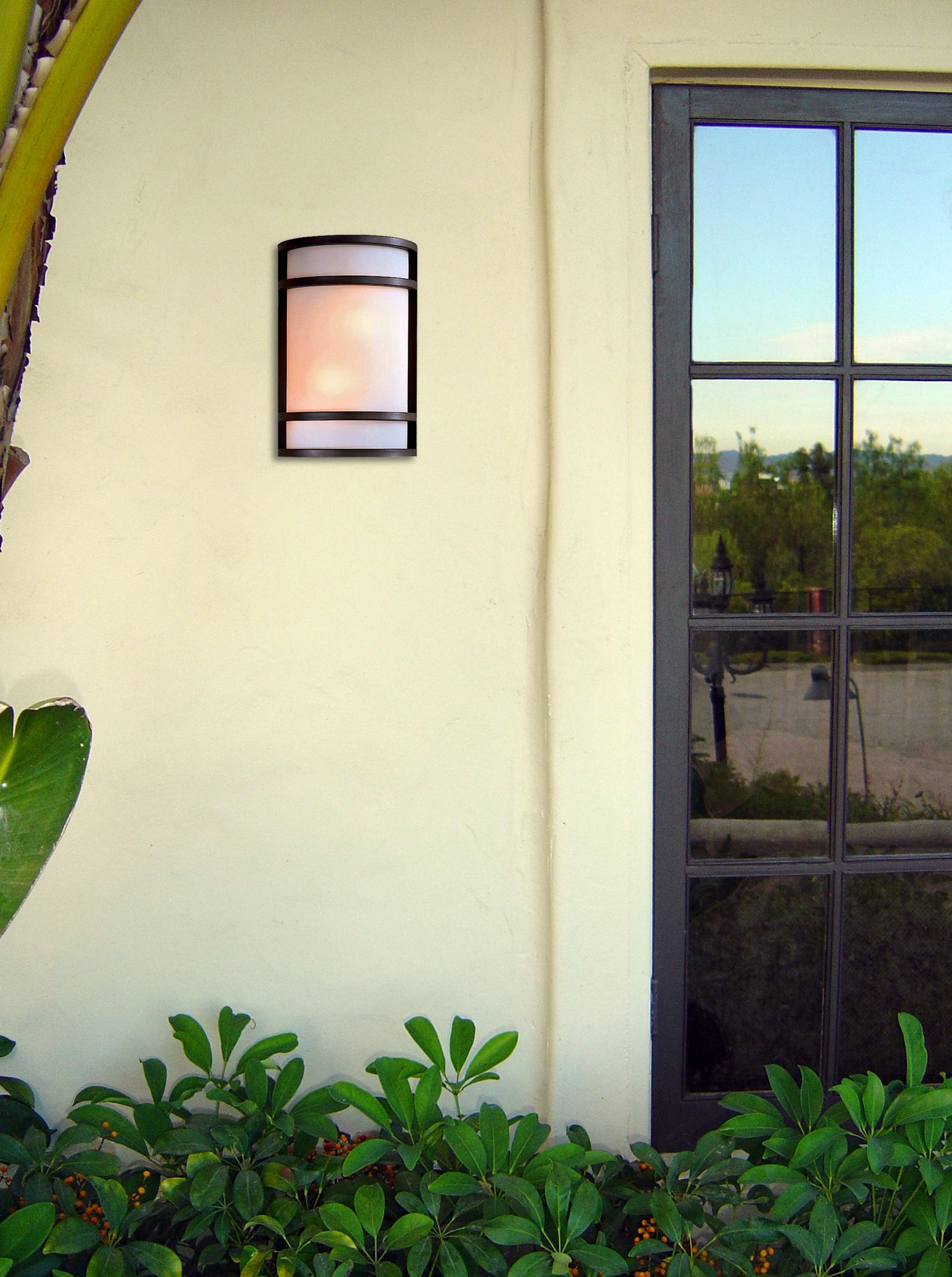 Bay View ENERGY STAR® Bronze 12" High Outdoor Wall Light in scene