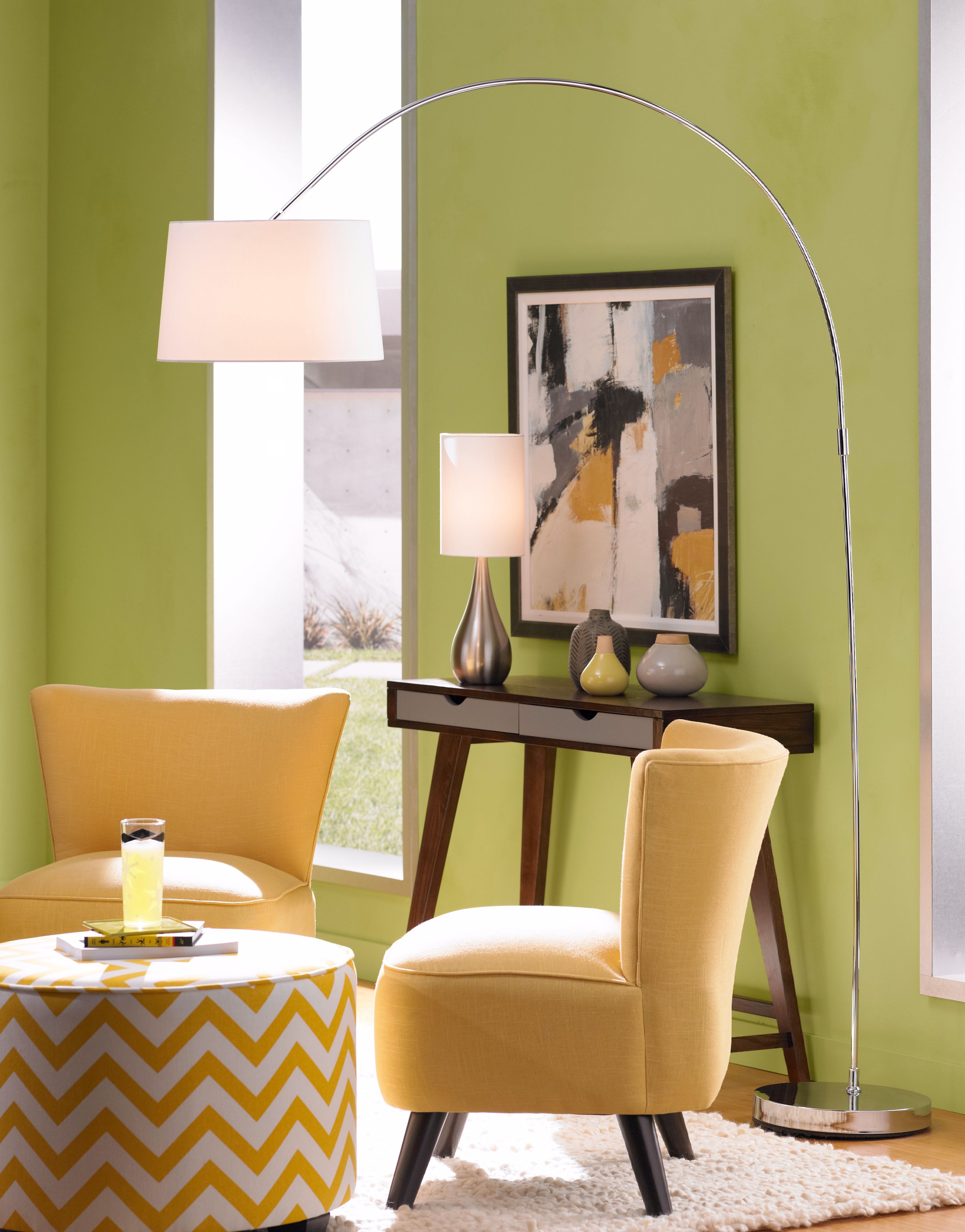 Arc floor lamps offer modern lighting style with flair.