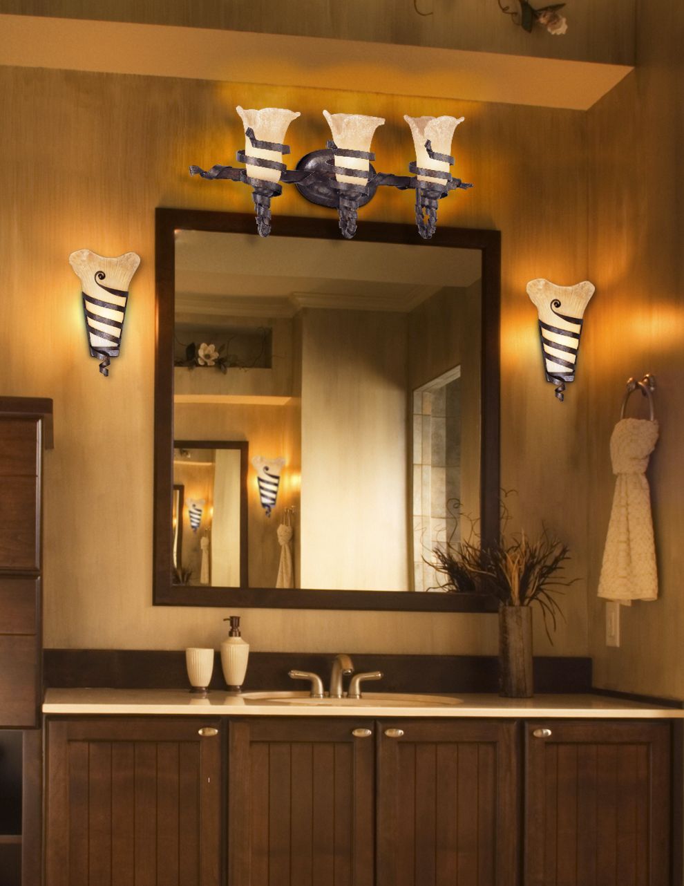 A classic arts and crafts style bathroom decorating idea ...