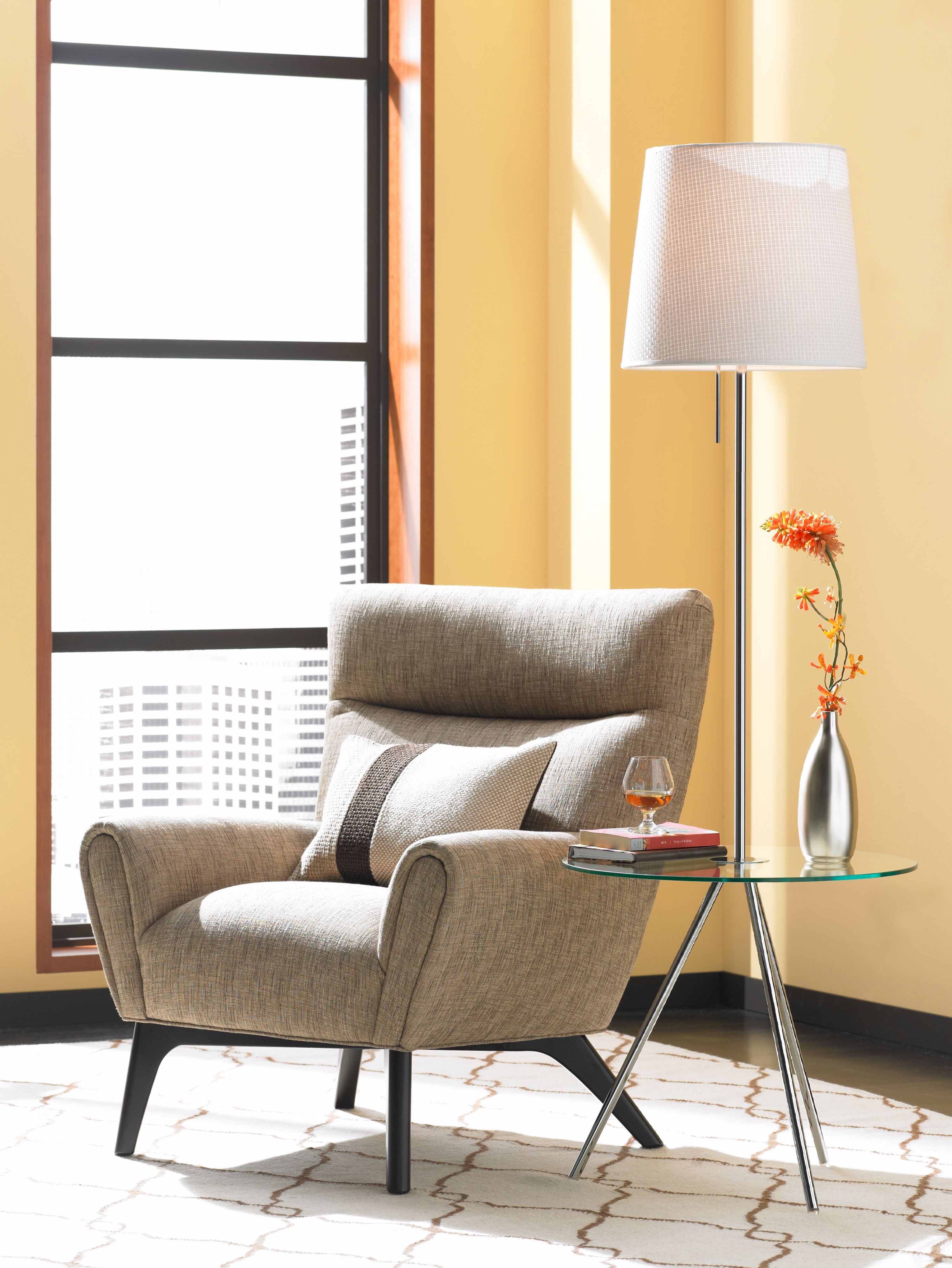 It's a mod, mod style world with this Mid-Century Modern living room design!