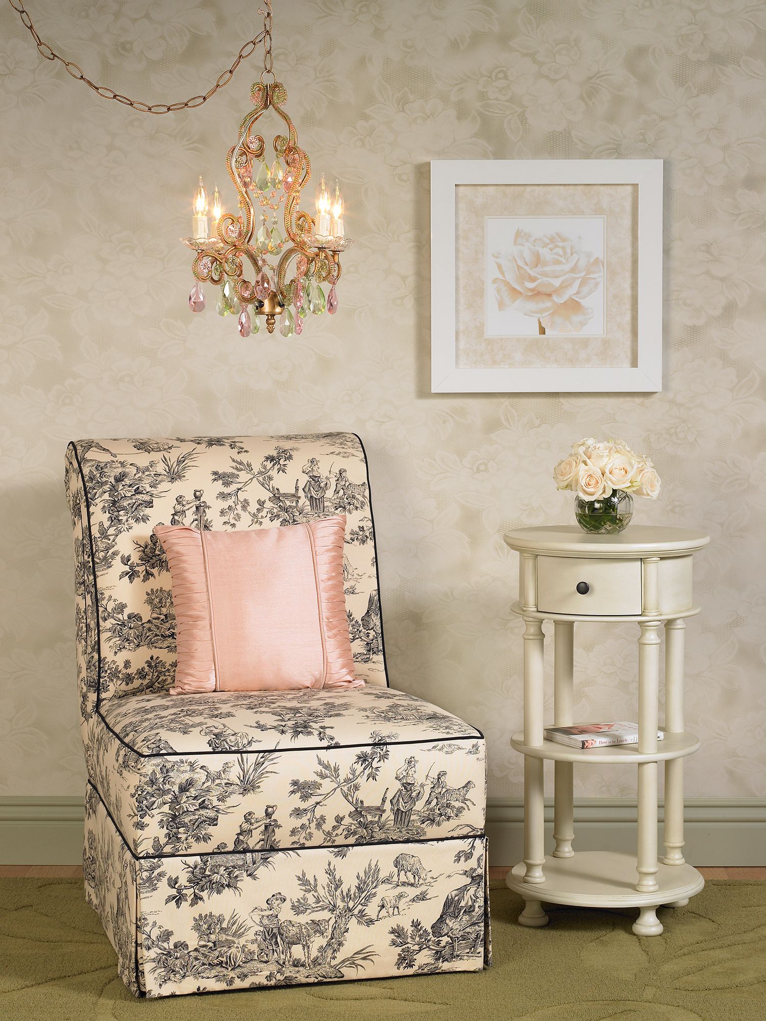 The look of French country is captured in this gorgeous living room.