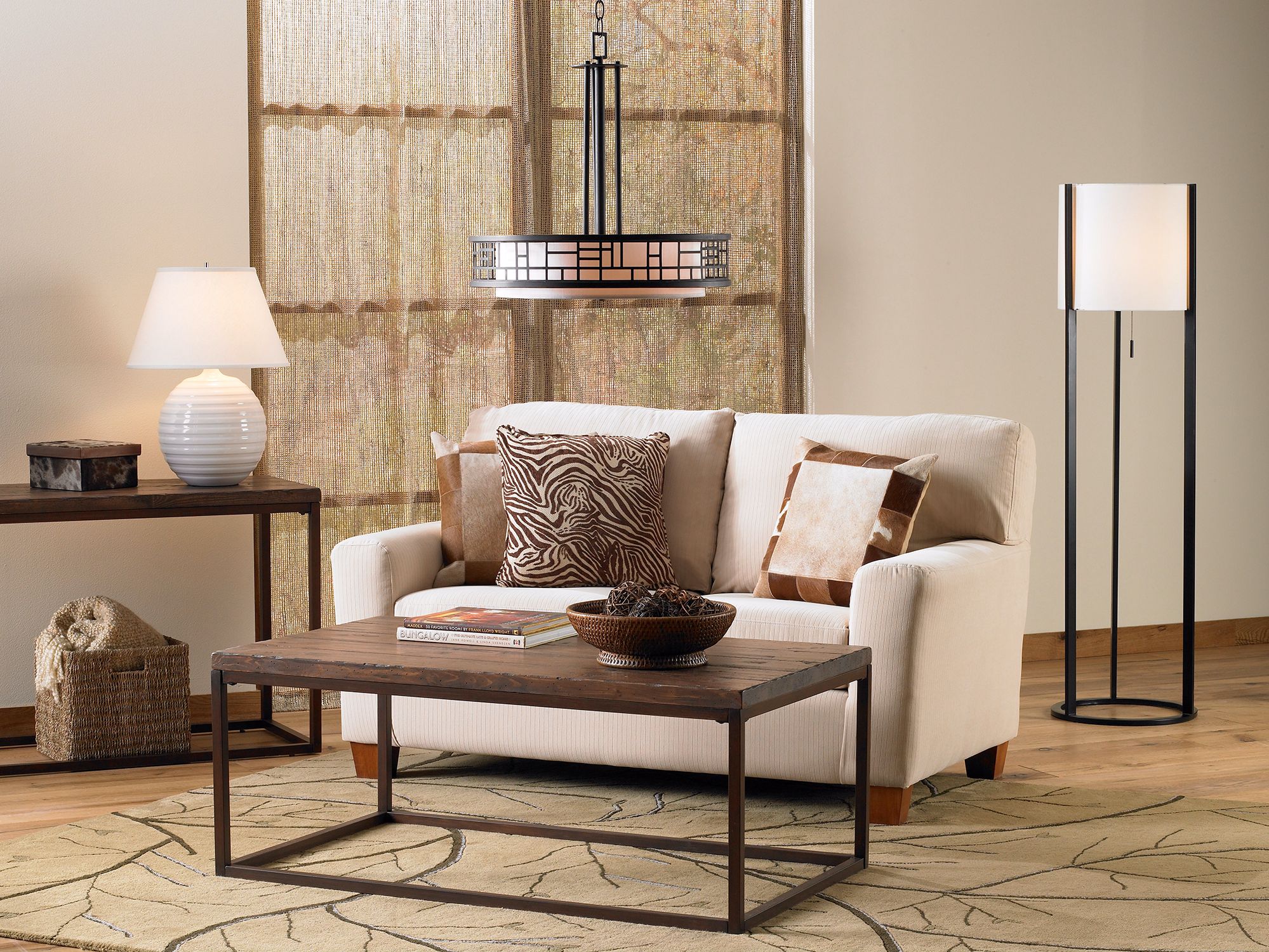 Bring the outdoors in with organic style living room decor.