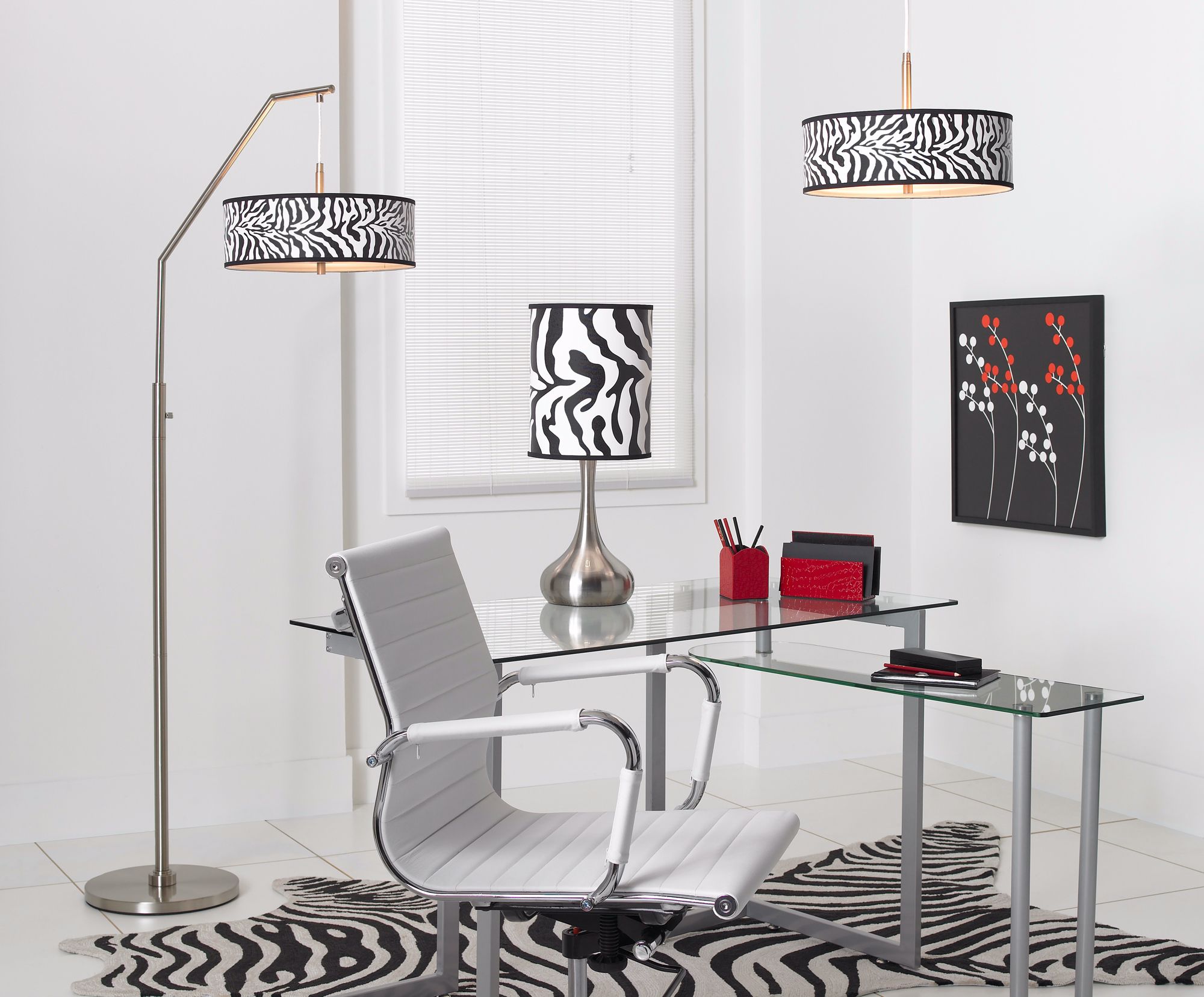 Zebra prints come alive in this urban loft space.