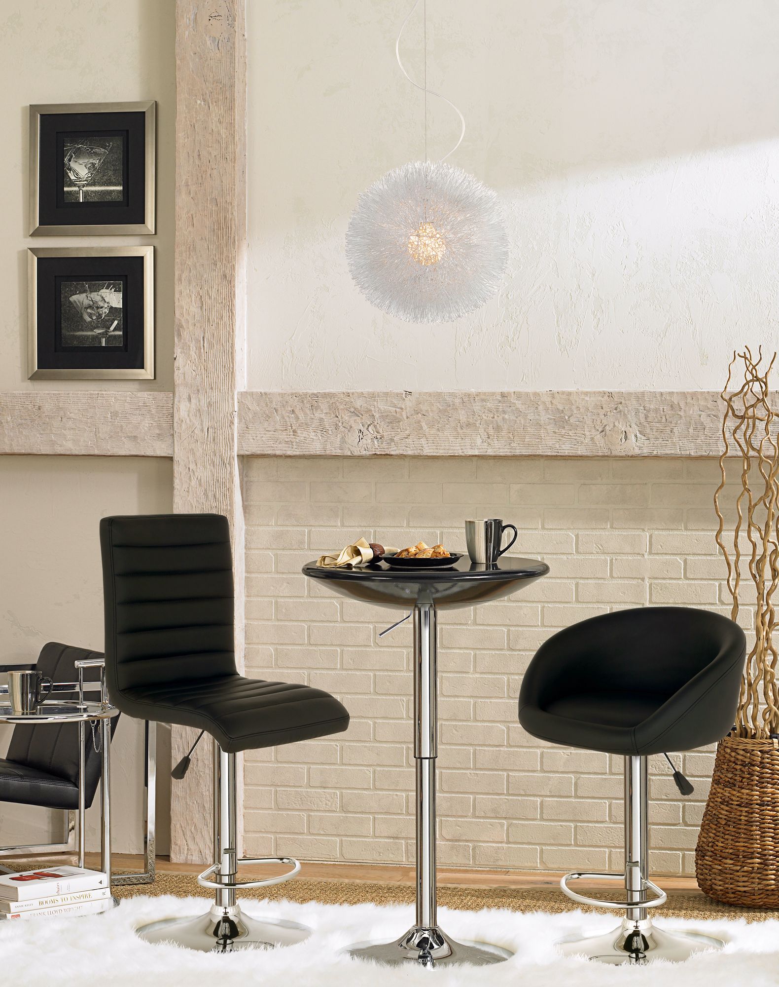 The urban loft scene incorporates modern furniture and whimsical elements.