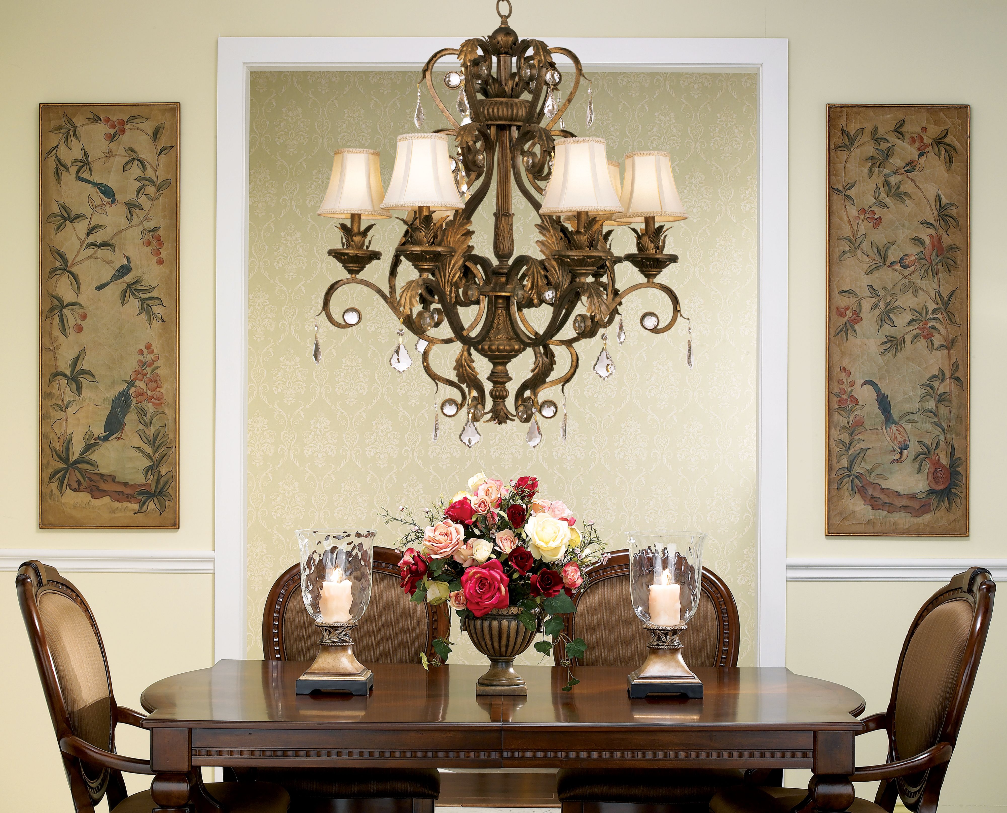 Traditional Chandelier with Scrolls Picture
