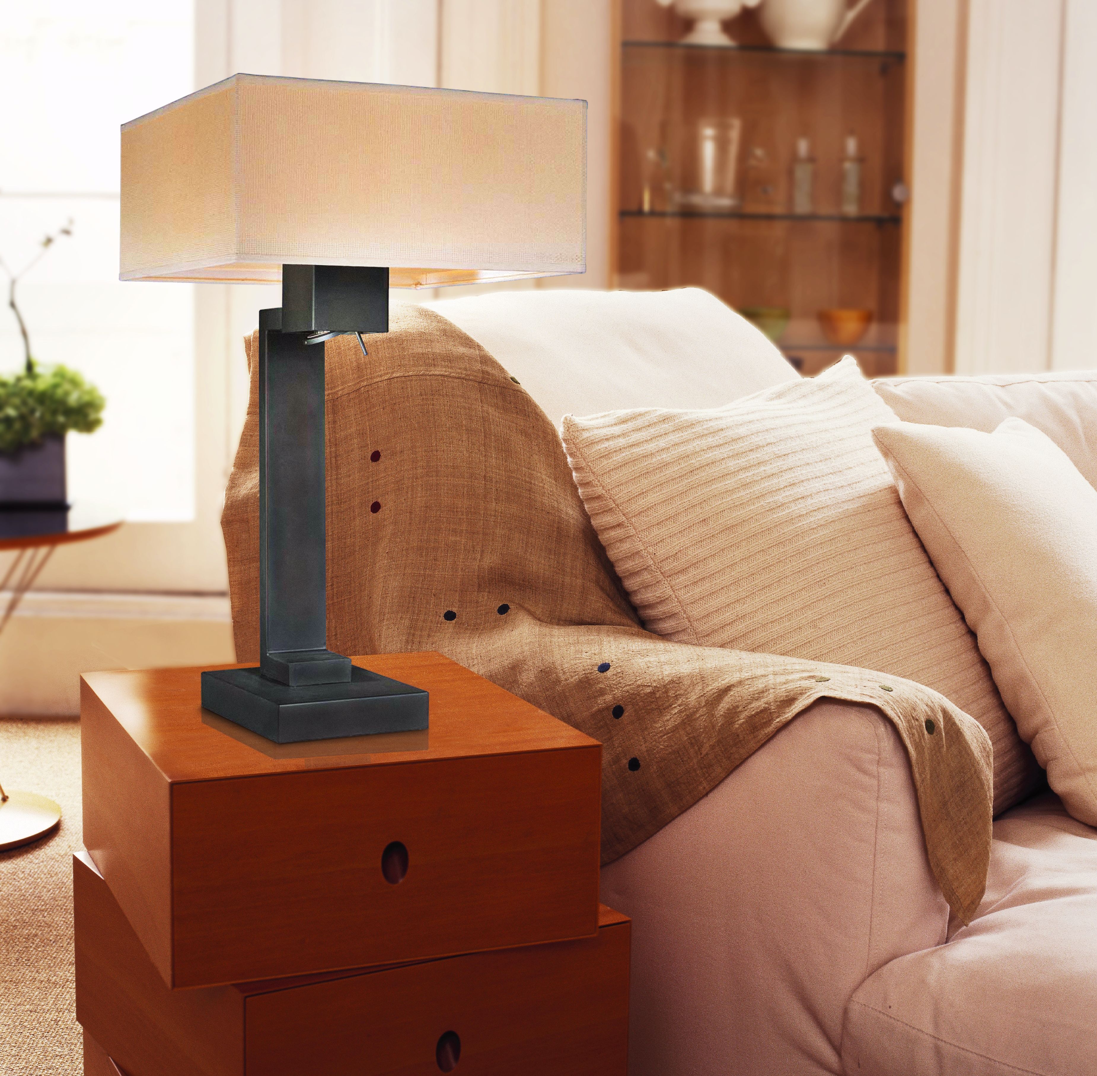 Position a table lamp next to a reading chair to avoid eyestrain.