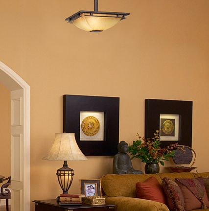 Lineage Collection Mission 15 1/2" Wide Ceiling Light in scene