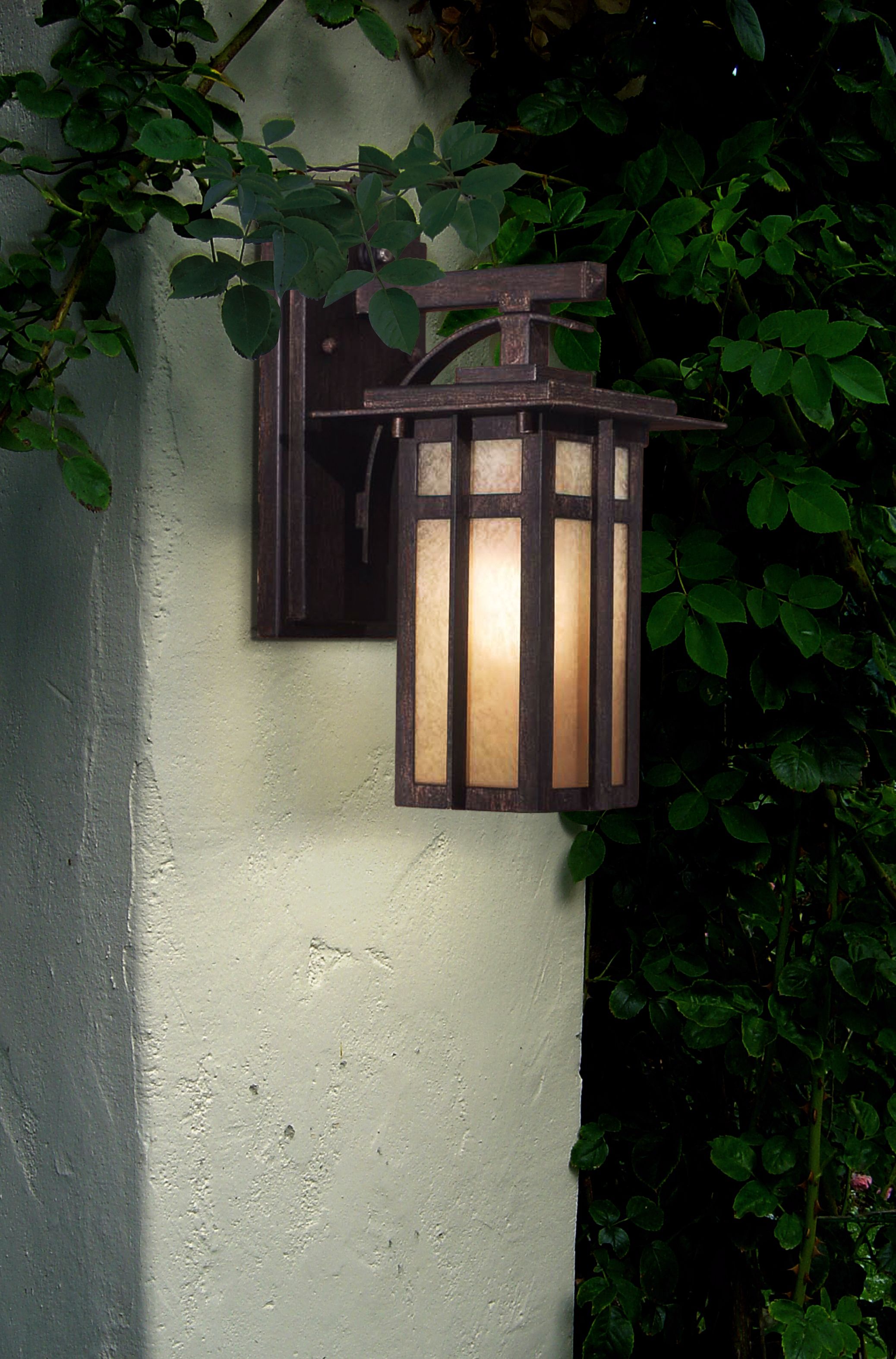 Delancy ENERGY STAR 12 1/4" High Outdoor Wall Lantern in scene