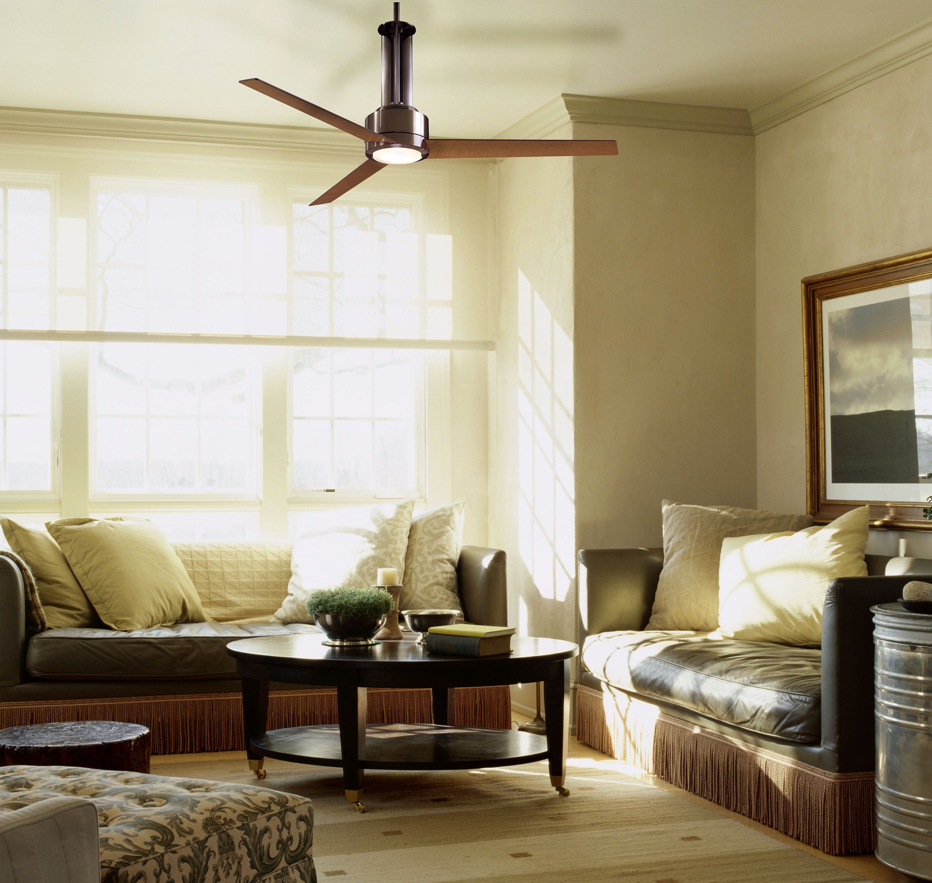 This transitional living room is a modern mix of styles.