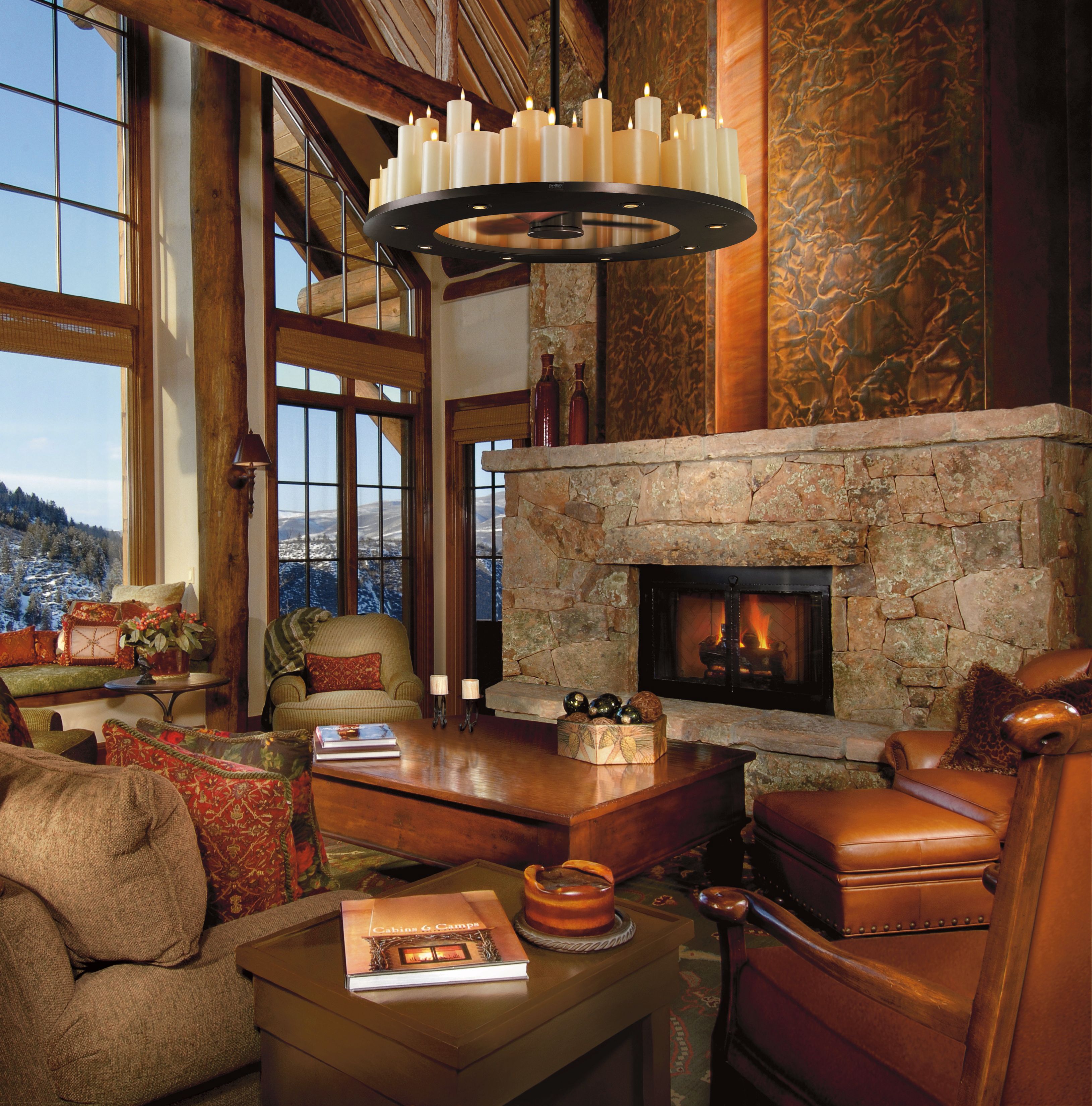 30" Casablanca Candelier Ceiling Fan in scene