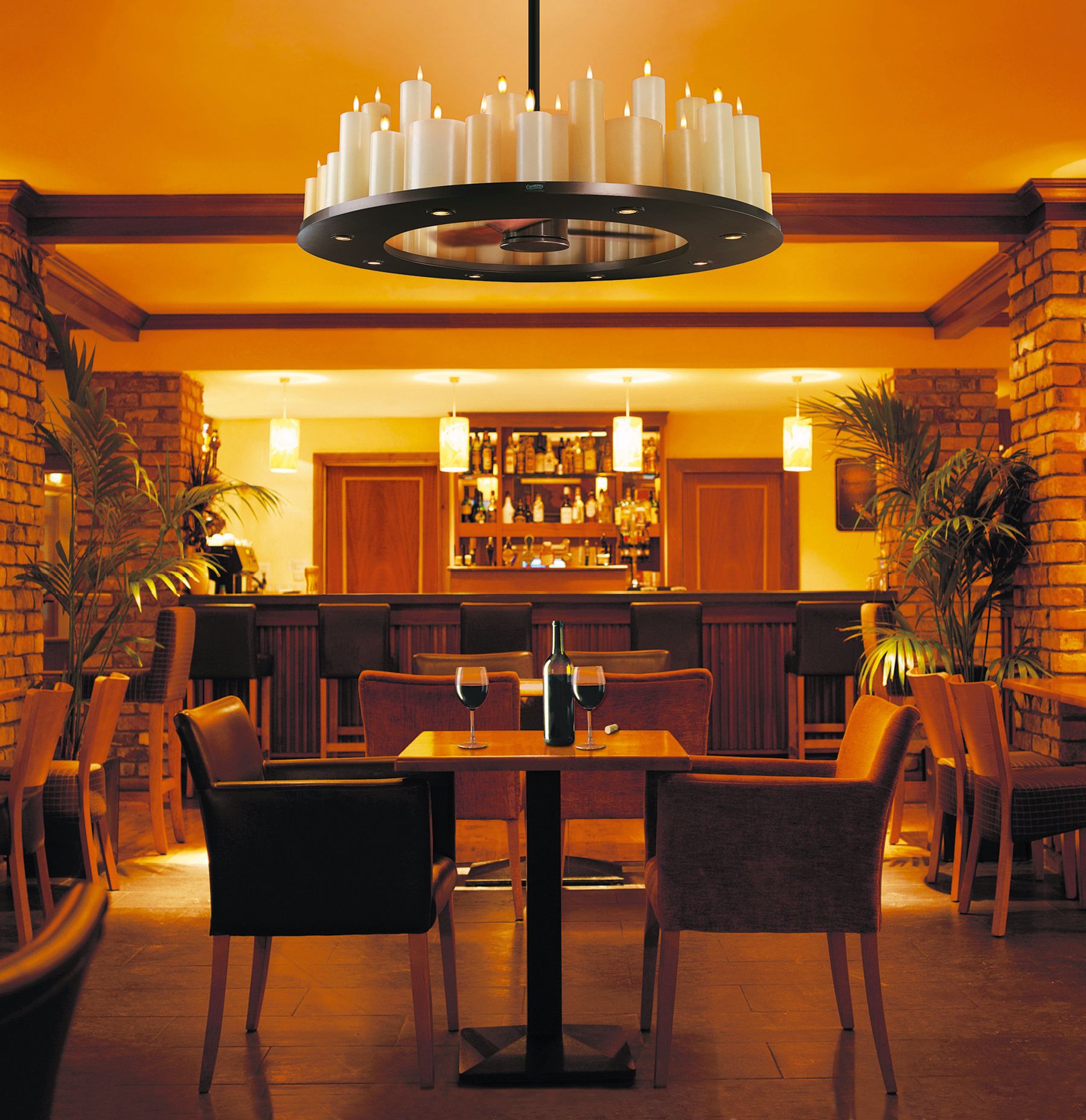 30" Casablanca Candelier Ceiling Fan in scene