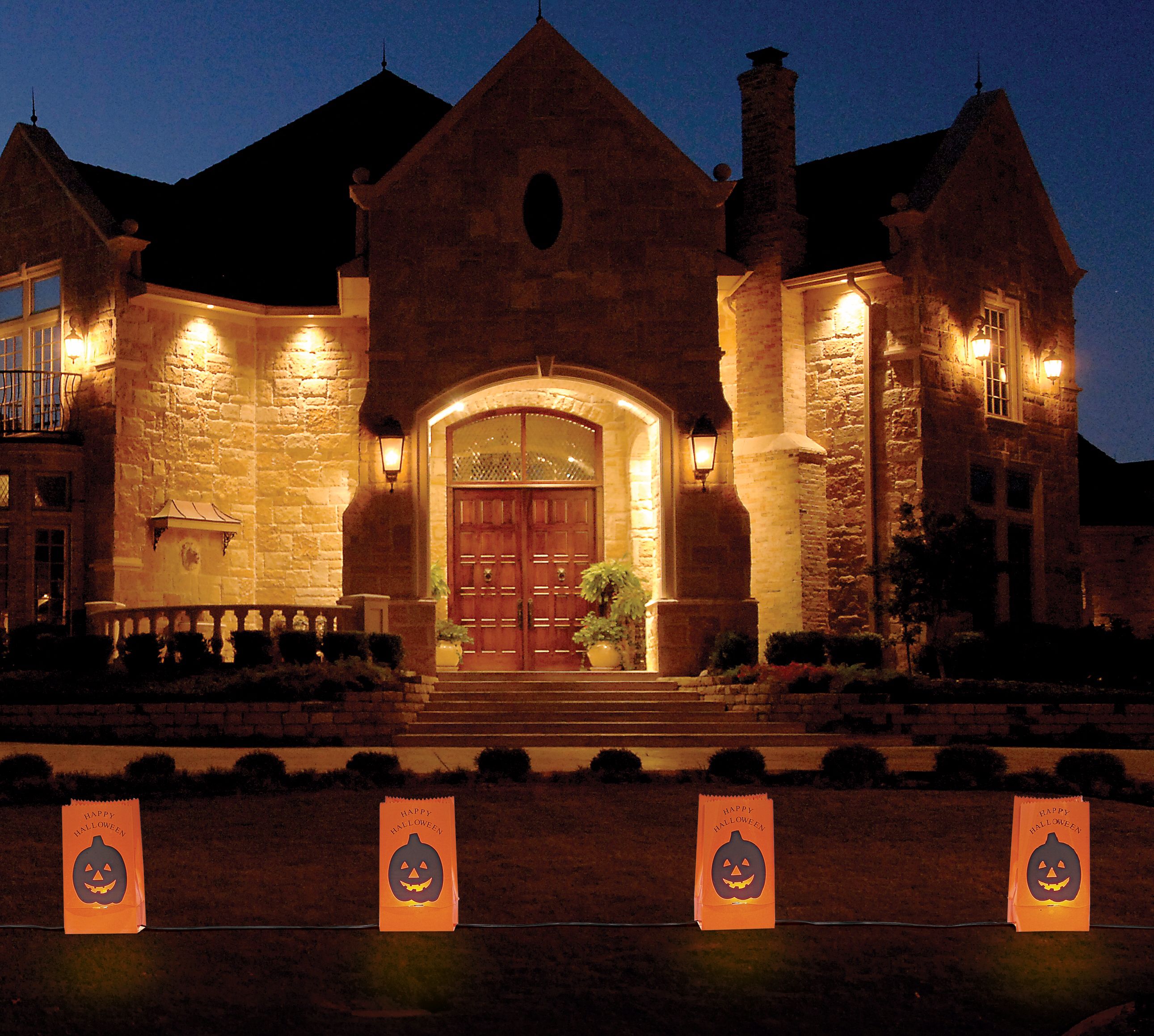 Halloween Bag Lights Outdoor Scene