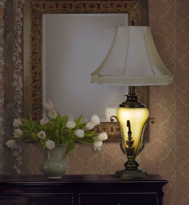 Possini&reg; Collection Urn Style Night Light Table Lamp