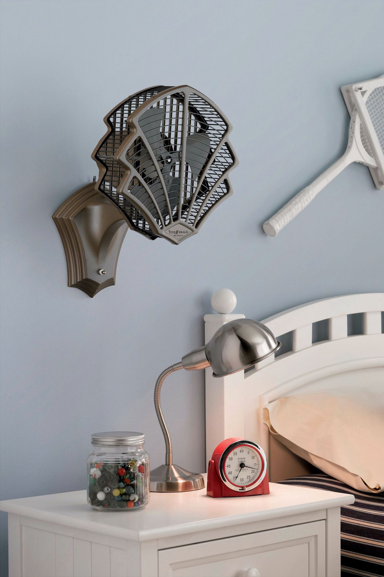 Fanimation Fitzgerald Oil Rubbed Bronze Desk Fan or Wall Fan in scene