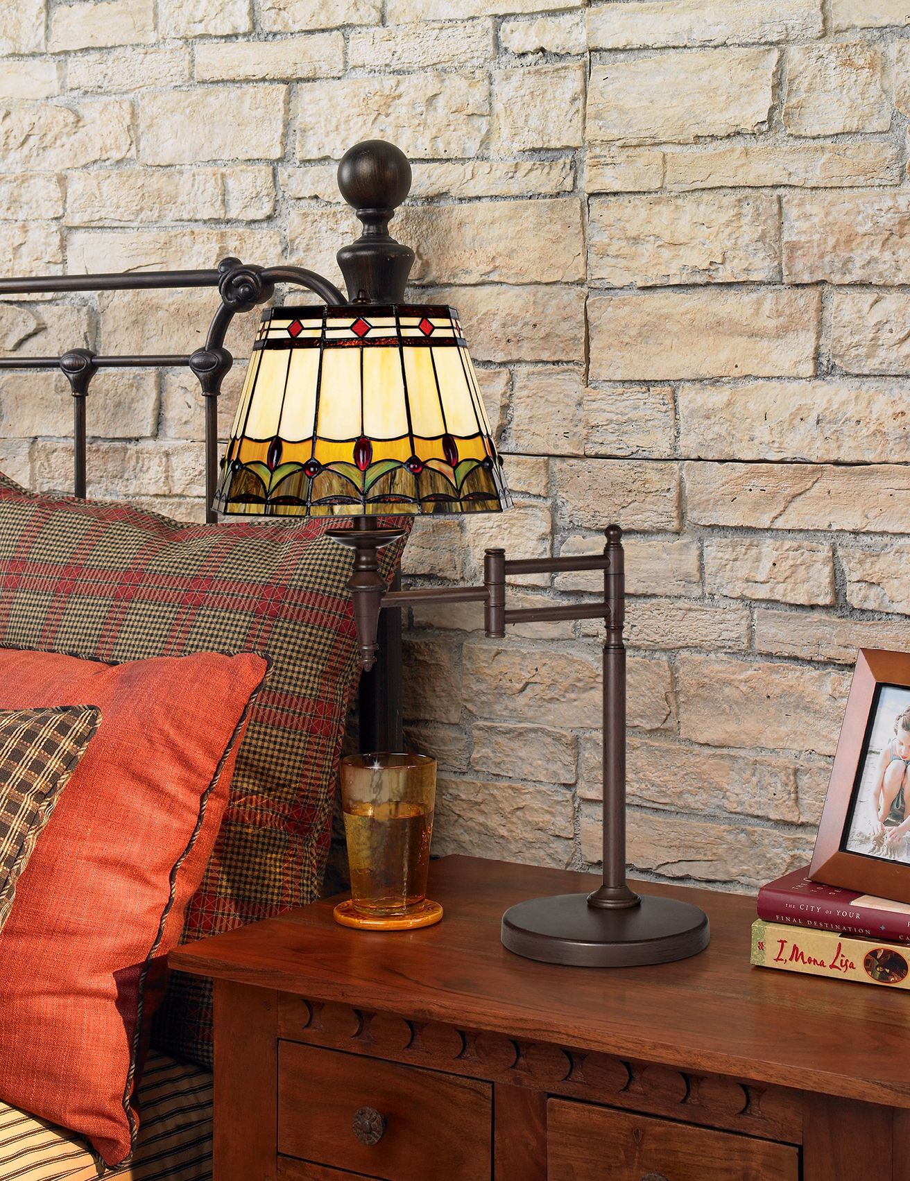 Create a warm look in a rustic cottage bedroom with layers of textured fabrics.
