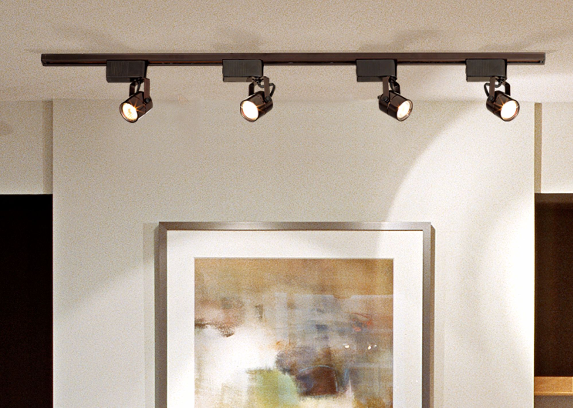 Pro Track® Bronze Finish 3-Light Low Voltage Track Kit in scene