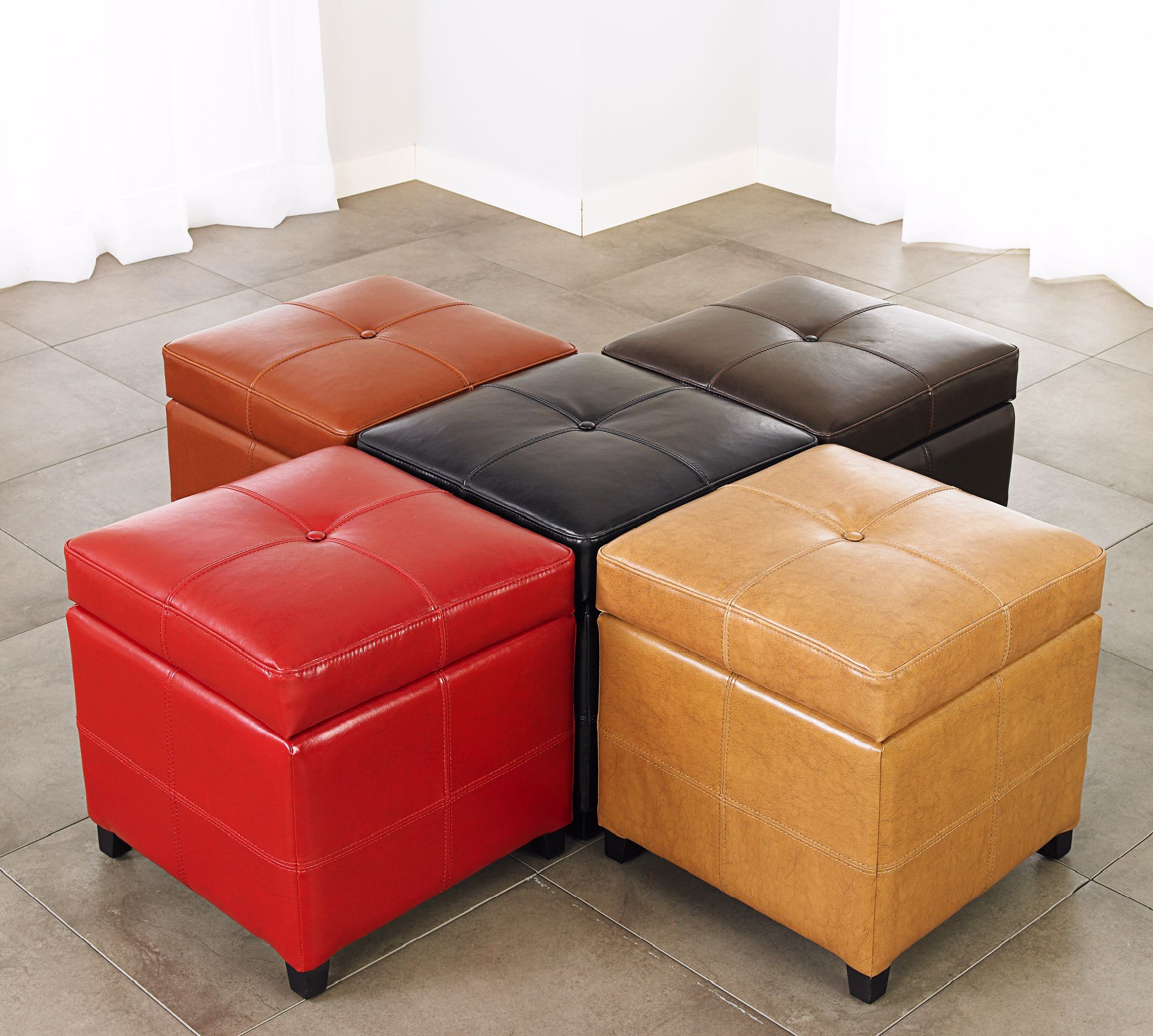 Padded Ottomans