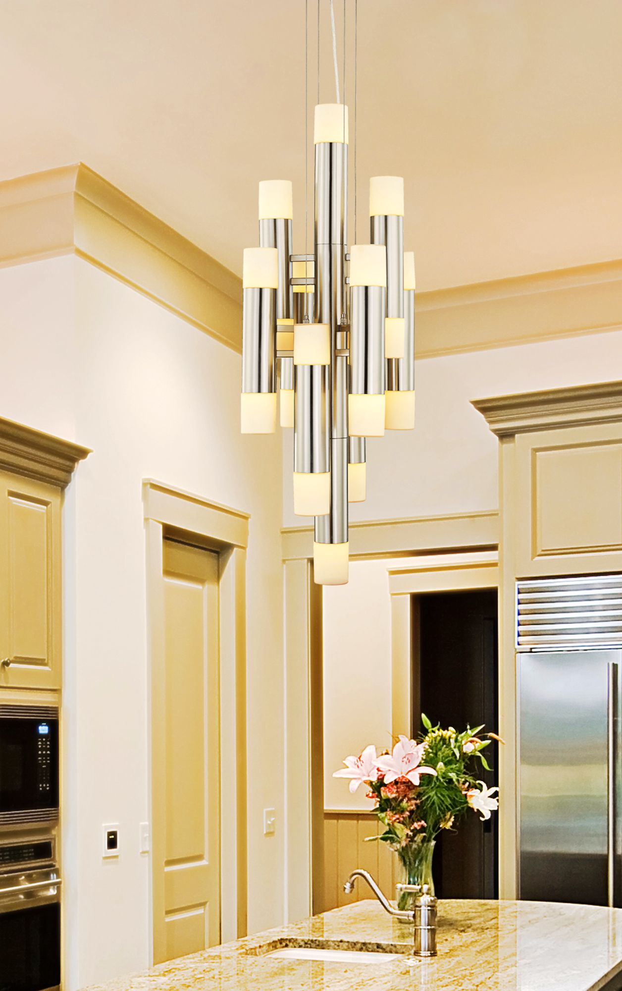 Large contemporary chandelier design.