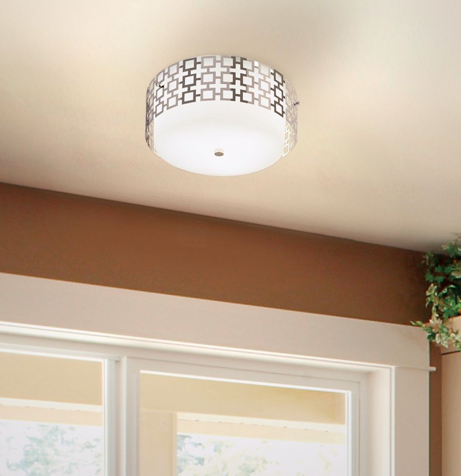 Jonathan Adler Parker 15 1/4" Wide Nickel Ceiling Light