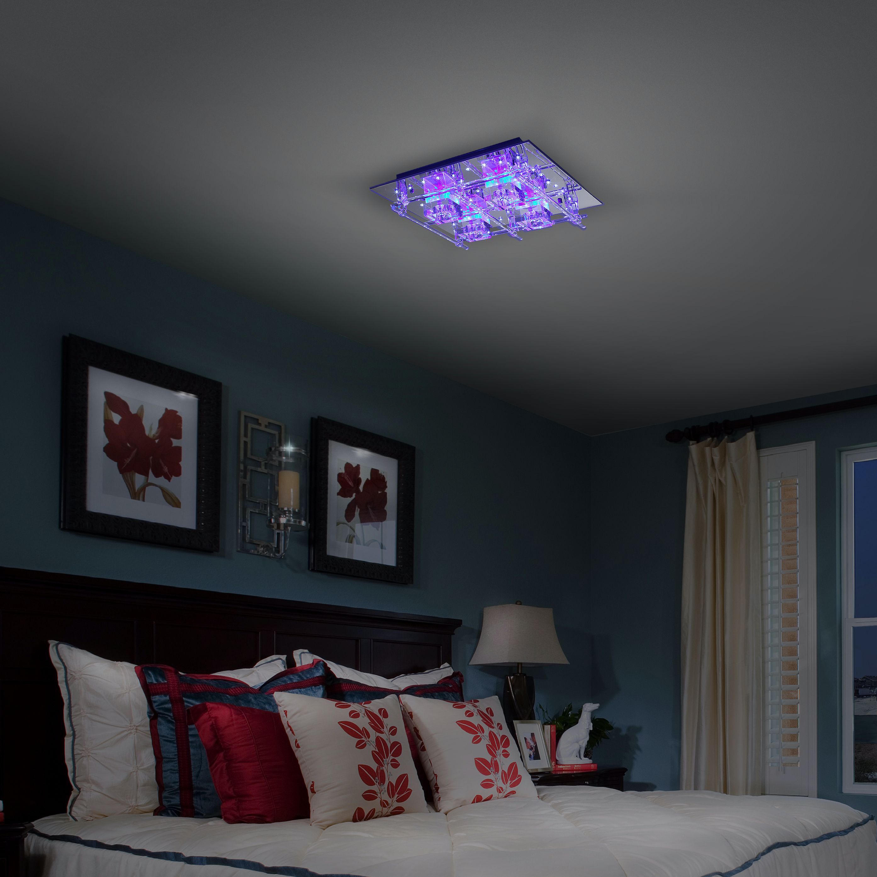 Possini Euro LED Light Show Flushmount Ceiling Fixture in scene