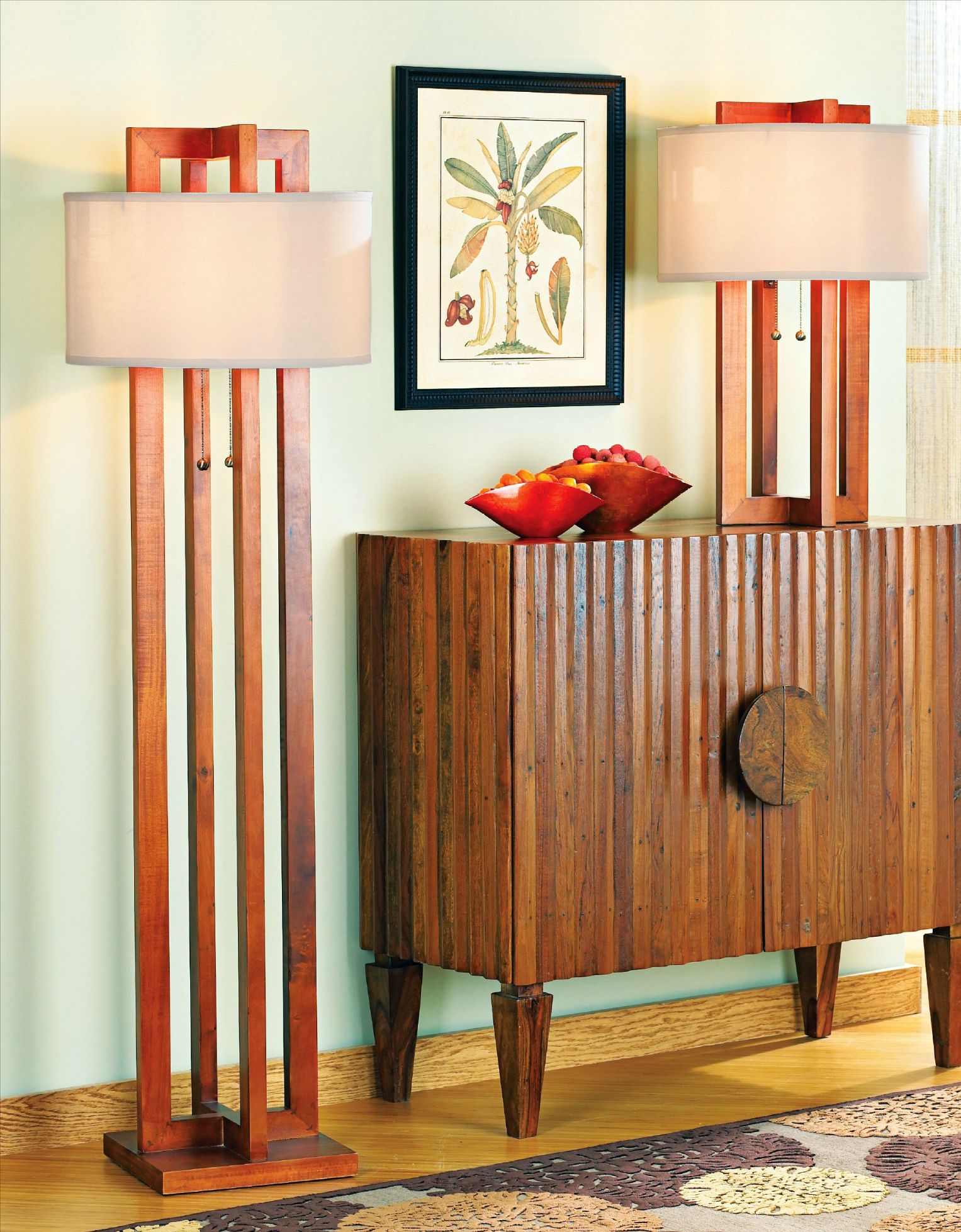 Wood Furniture Room Scene