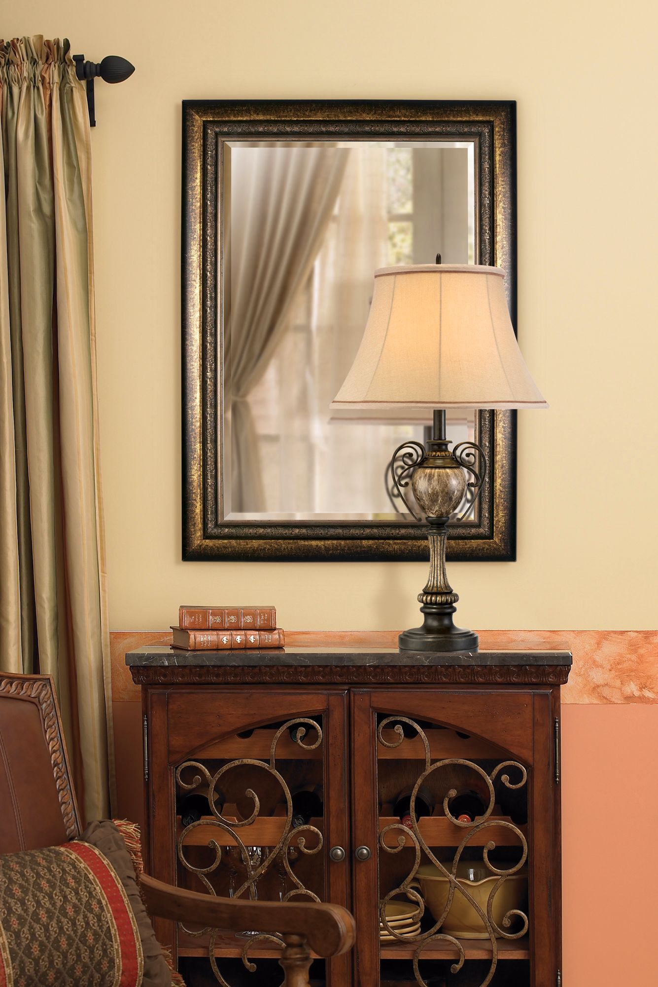 Oil Rubbed Bronze Table Lamp in scene