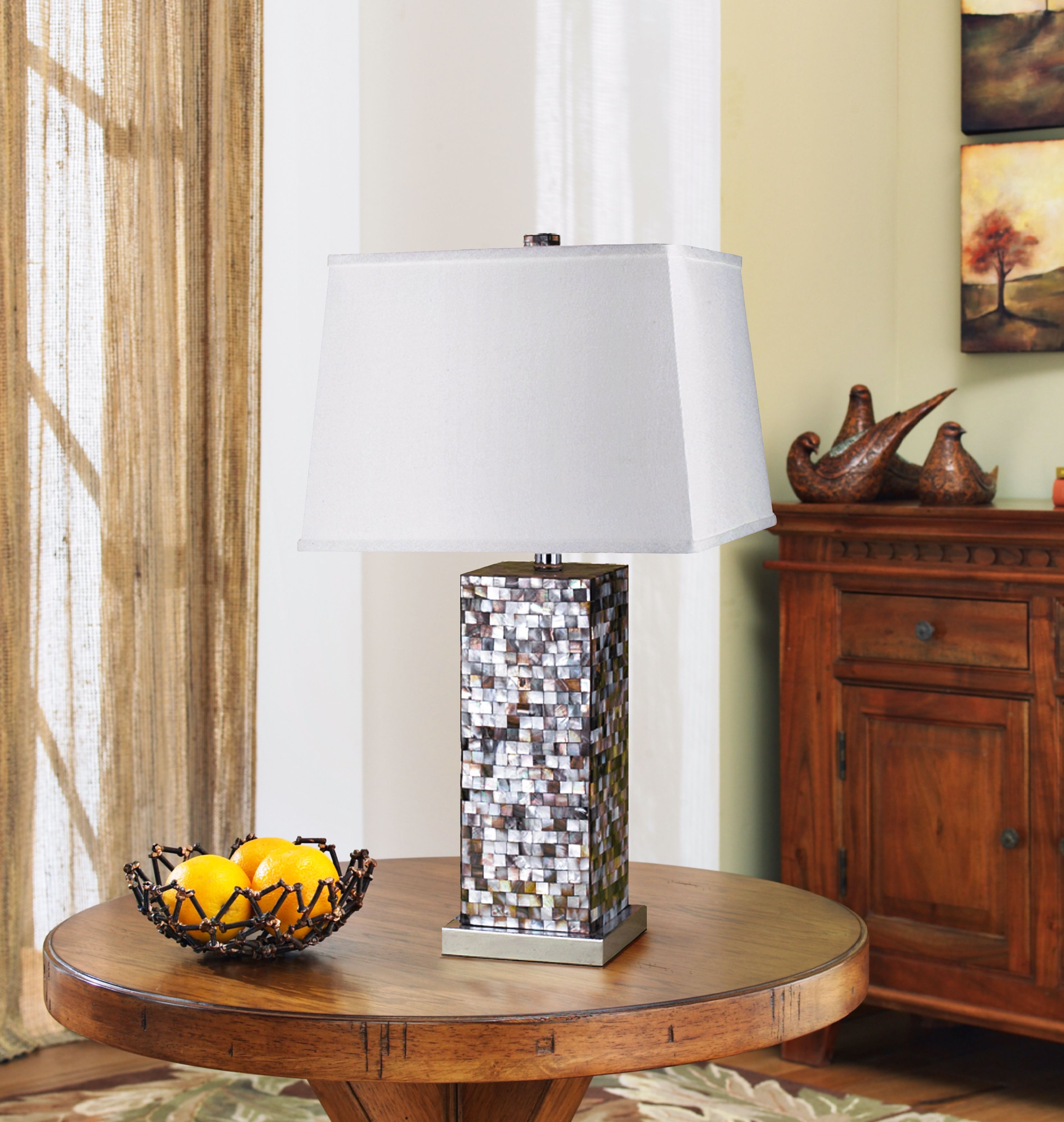 Candice Olson Abalone Shell Table Lamp in scene