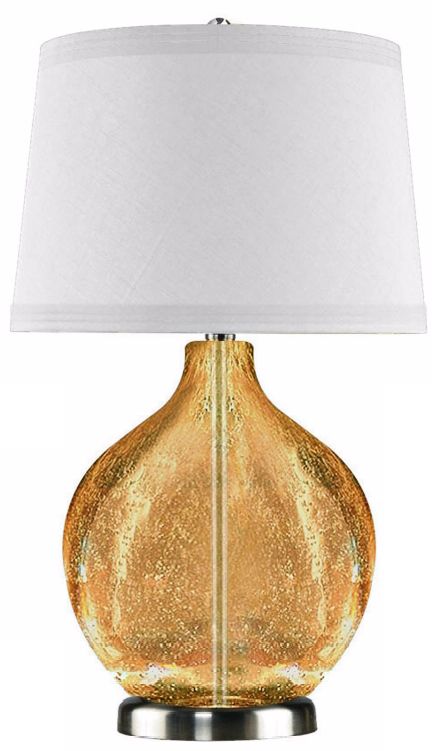 Amber Bubble Glass Jug Table Lamp