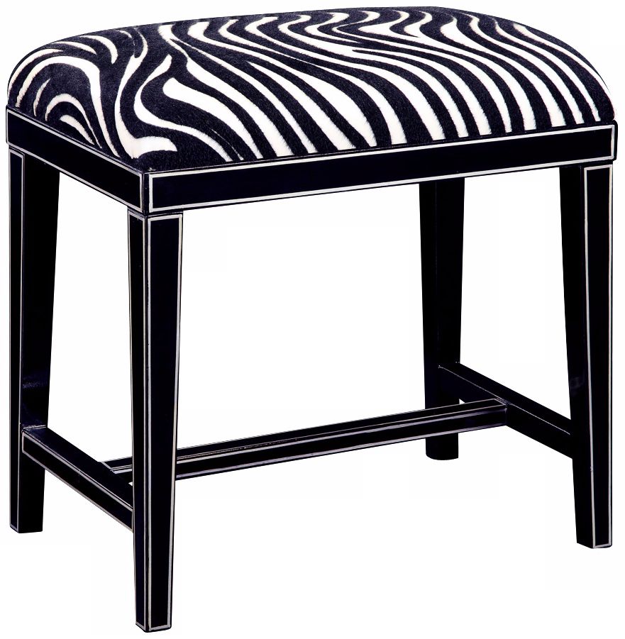 Zebra Faux Leather Cosmo Bench