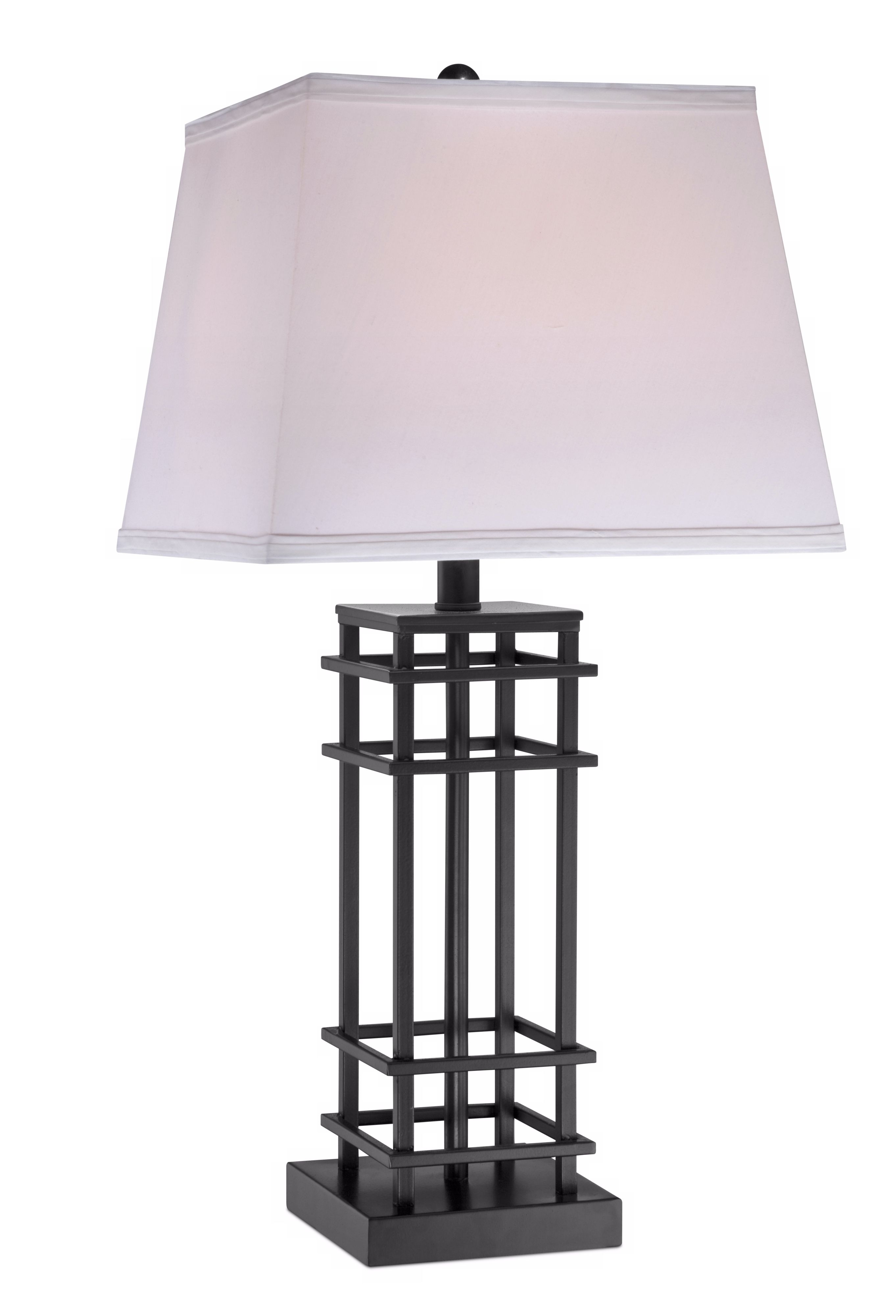 Bronze Open Frame Tower Base Table Lamp