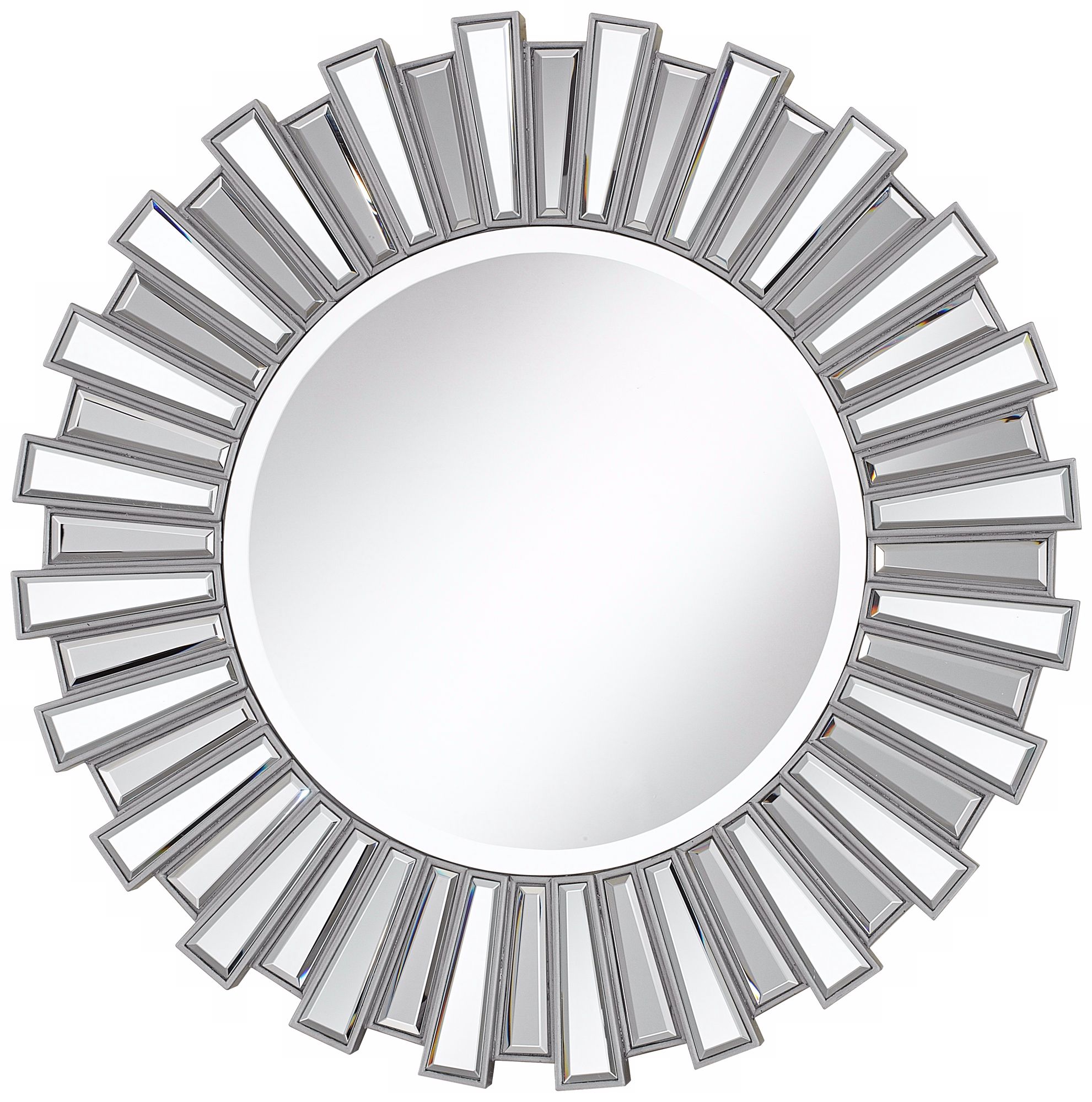 Silver Sunburst 30" Wall Mirror