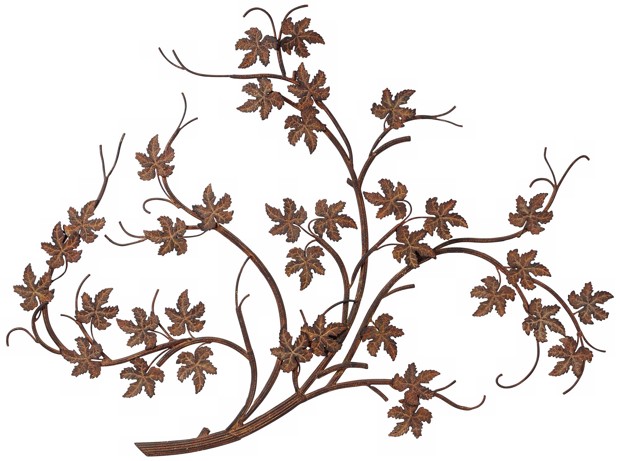 Rust Maple Branch Metal Wall Decor