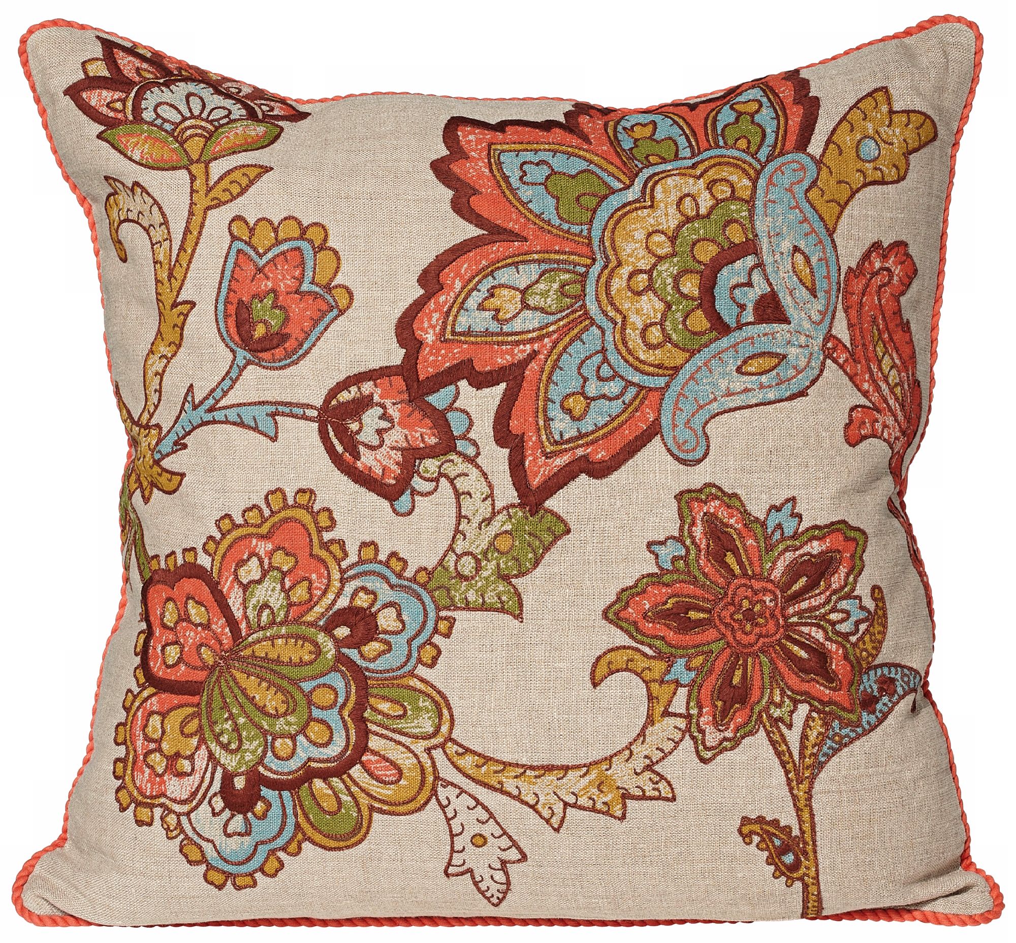 Eternity Floral 18" Feather Down Throw Pillow