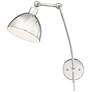 Delon Chrome Adjustable Plug-In Wall Lamp Set of 2 - #1P792 Lamps Plus