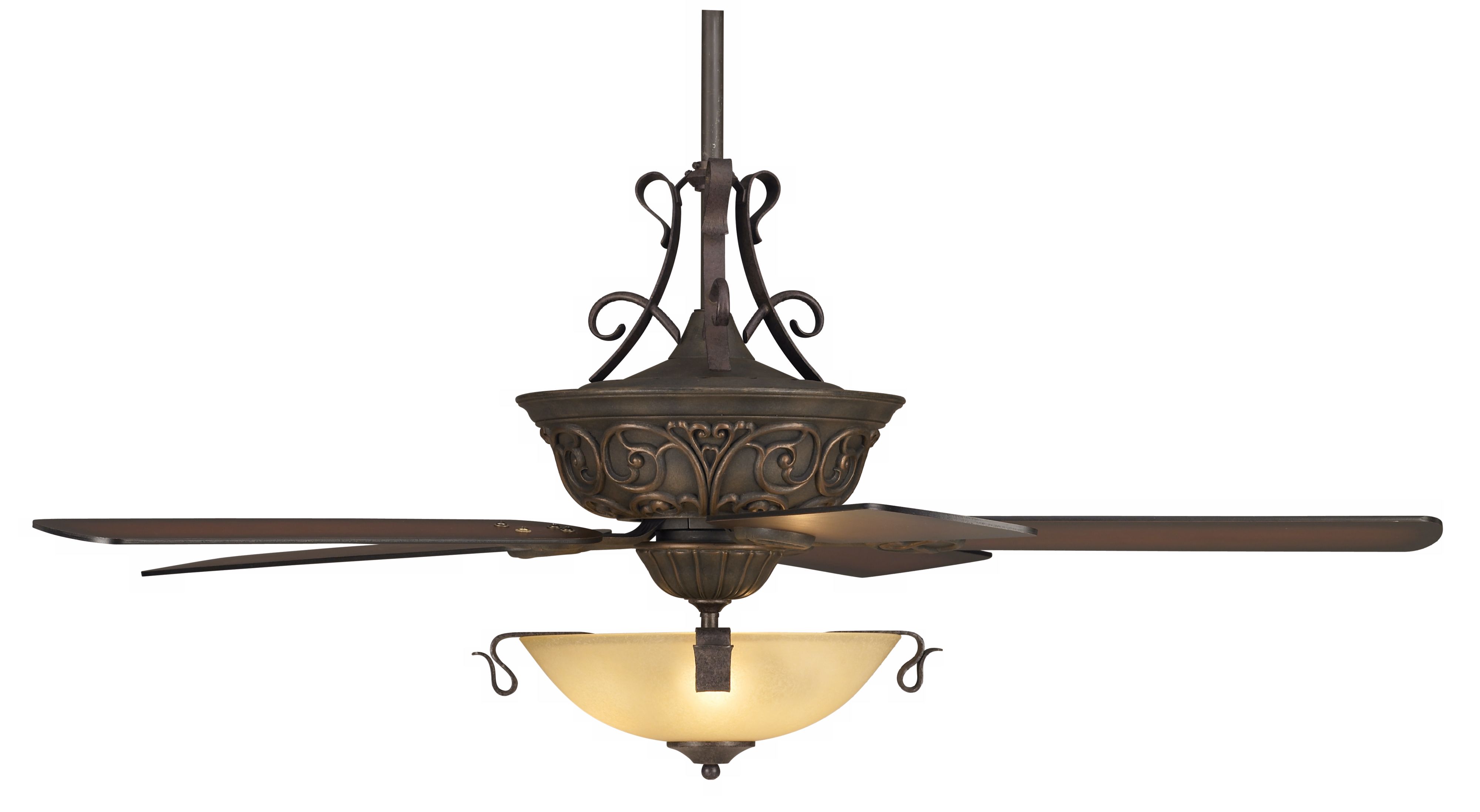52" Casa Contessa Copper Bronze Ceiling Fan with Light more views