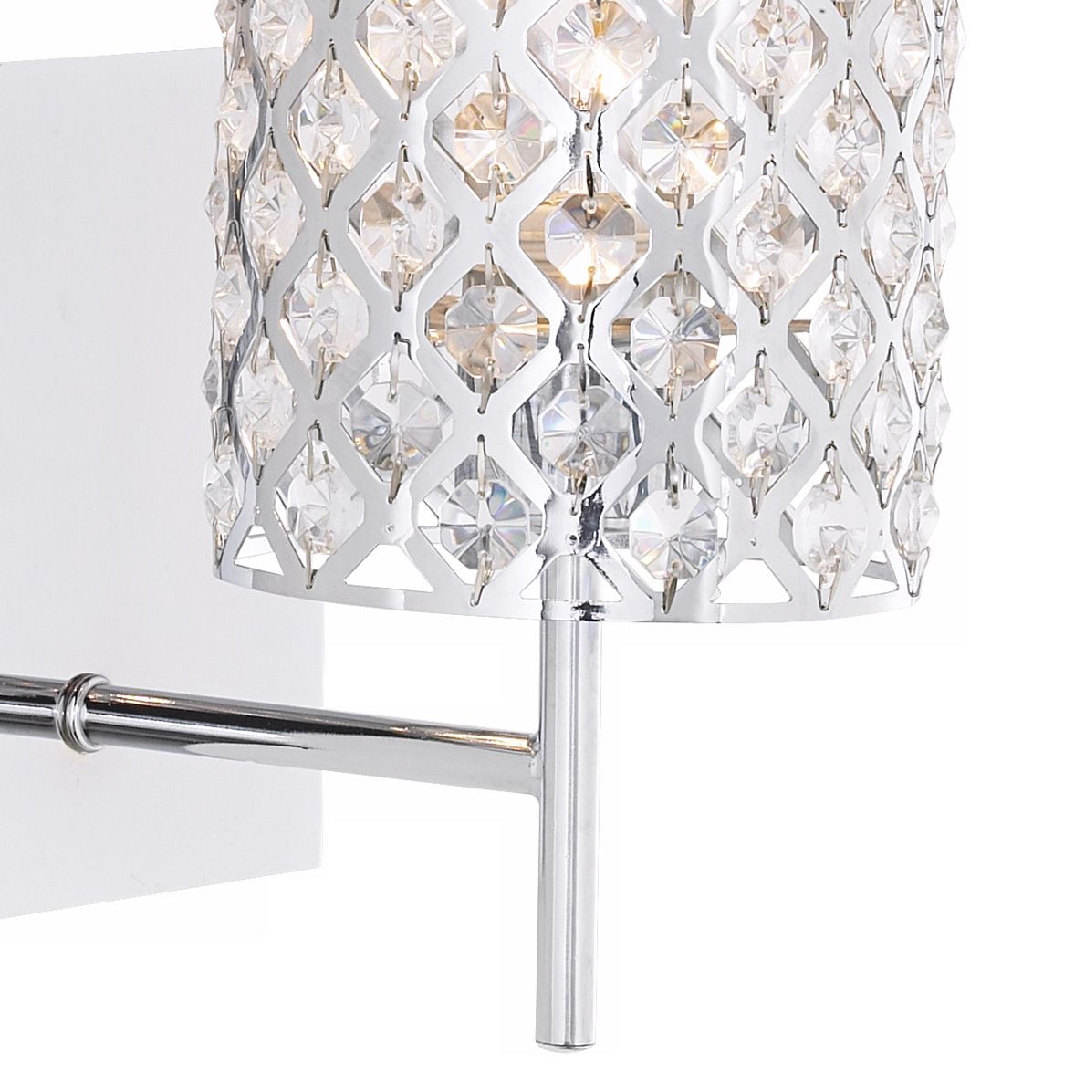 Possini Glitz Crystal and Chrome 12 1/2" High Wall Sconce