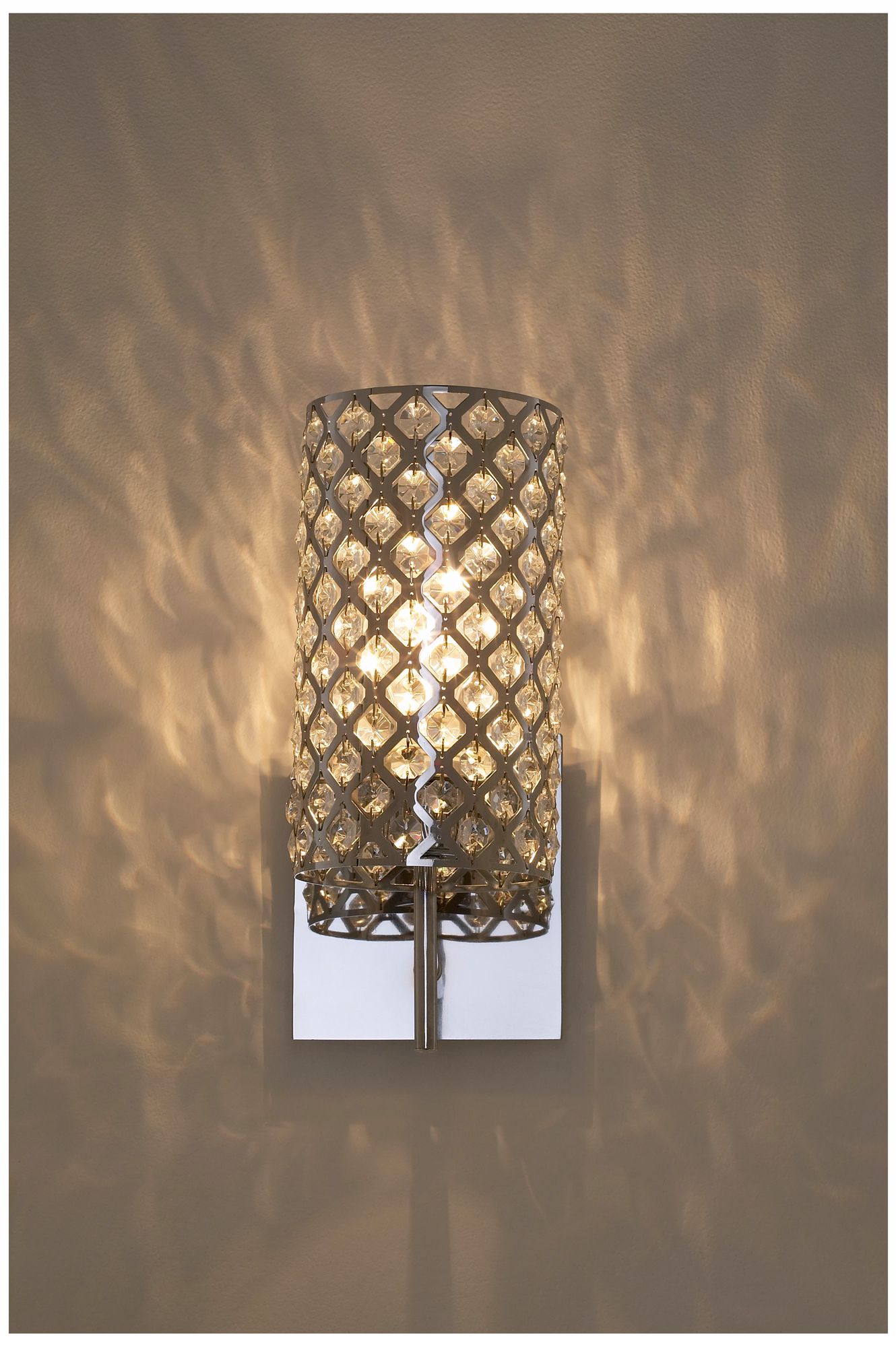 Possini Glitz Crystal and Chrome 12 1/2" High Wall Sconce