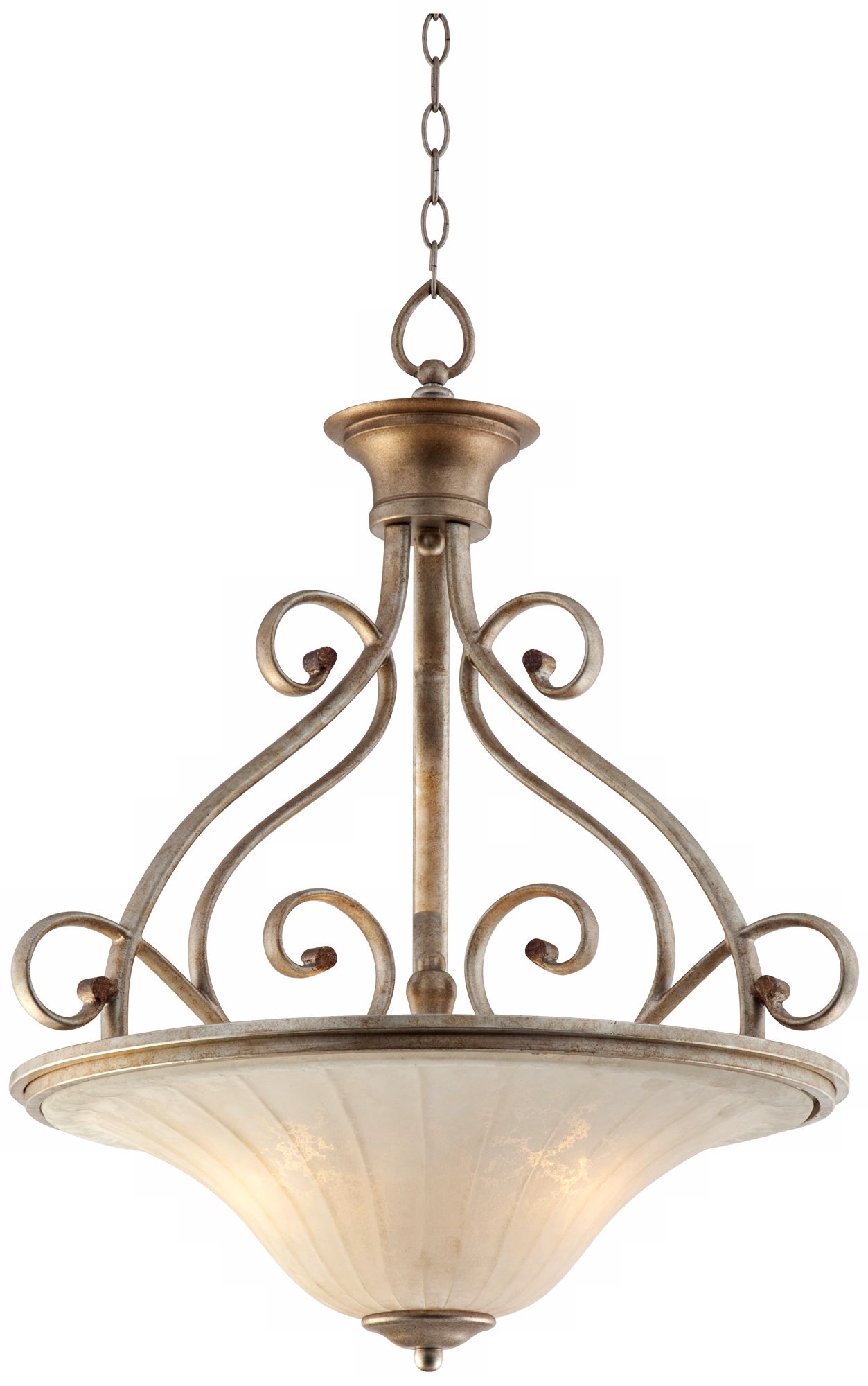 Possini Riviera Scrolls 3-Light Bowl Pendant Light more views