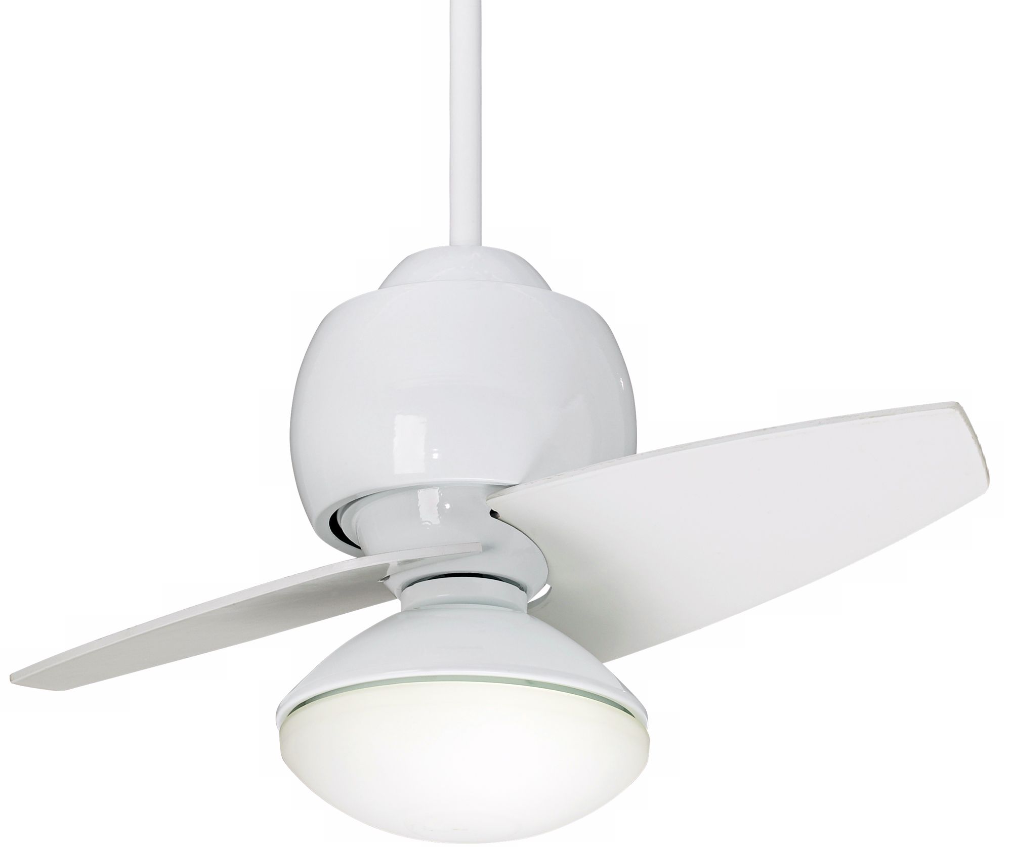 30" Entity White Damp Rated Opal Glass Light Kit Ceiling Fan more views