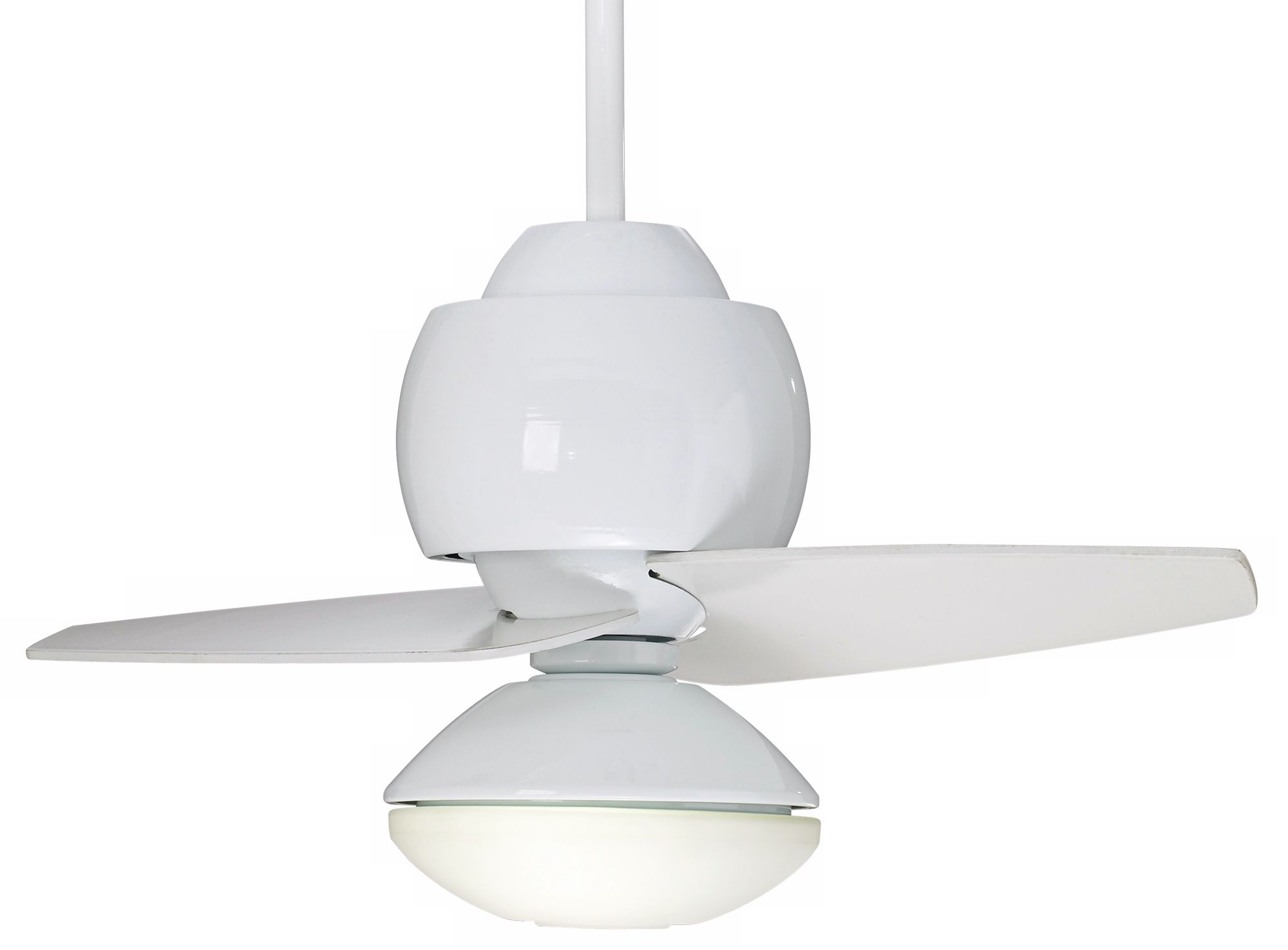 30" Entity White Damp Rated Opal Glass Light Kit Ceiling Fan more views