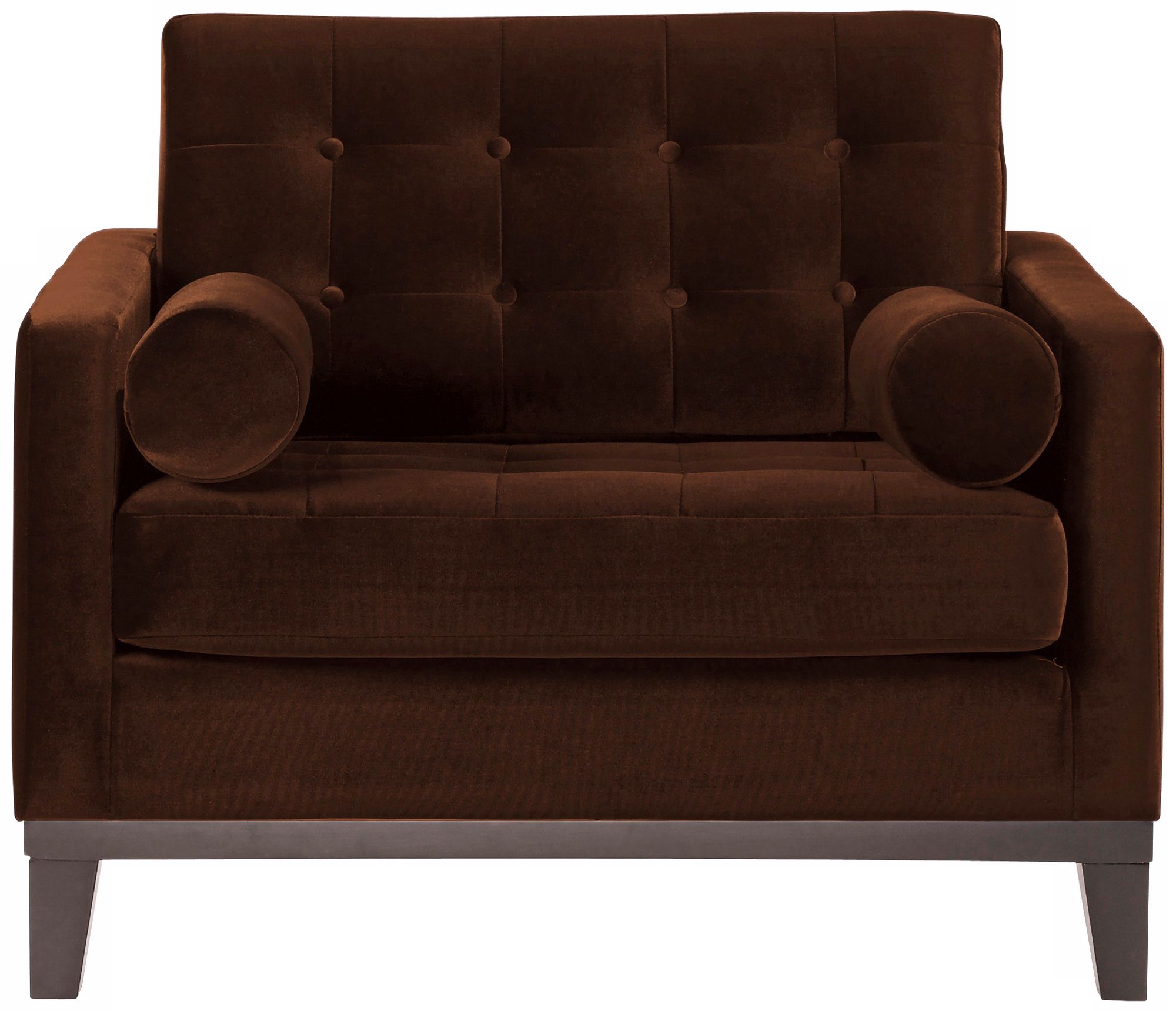 Centennial Brown Velvet Club Chair more views