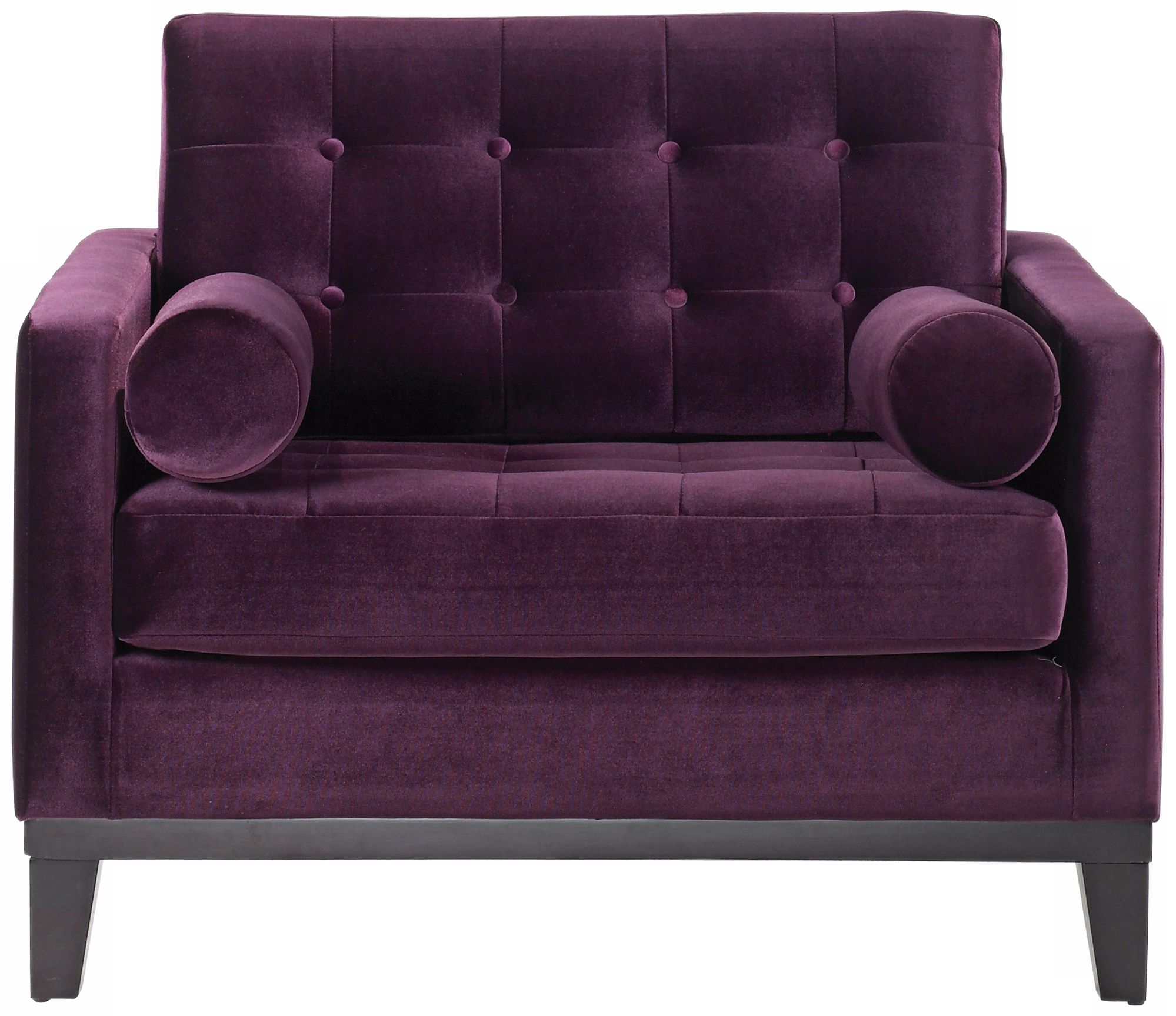 Centennial Eggplant Velvet Club Chair more views