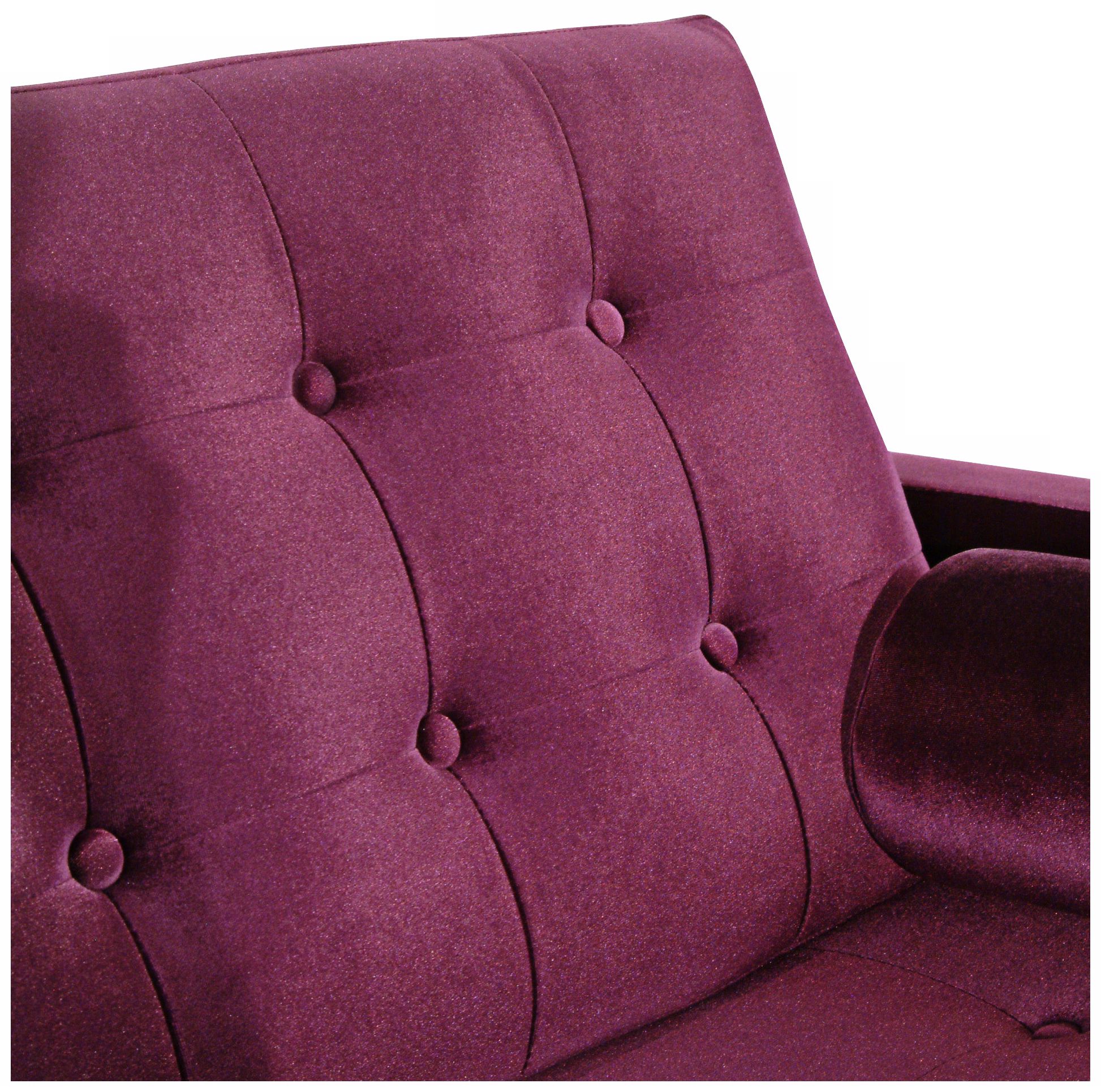 Centennial Eggplant Velvet Club Chair more views