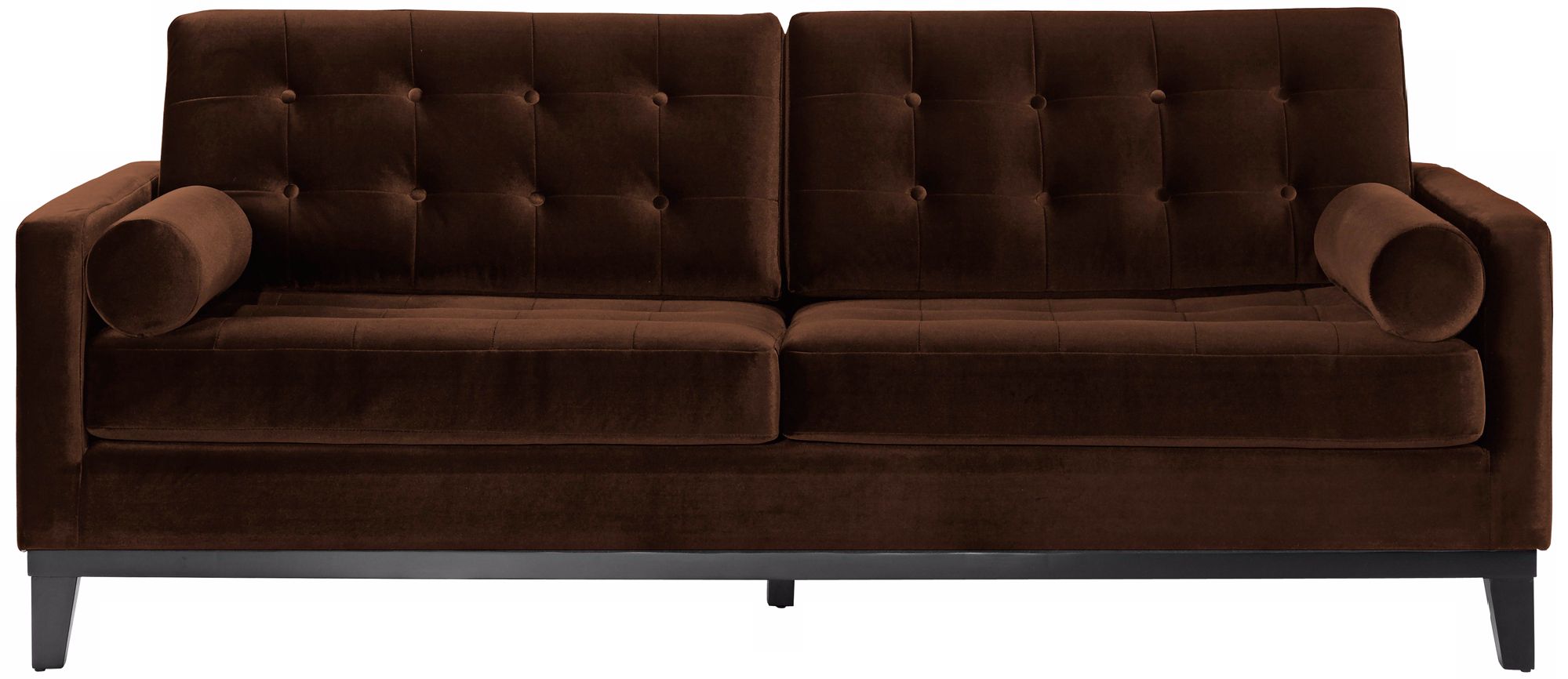 Centennial Brown Velvet Sofa more views