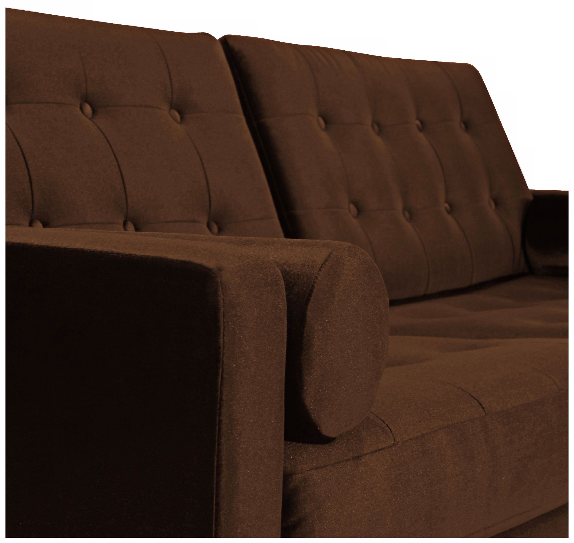 Centennial Brown Velvet Sofa more views