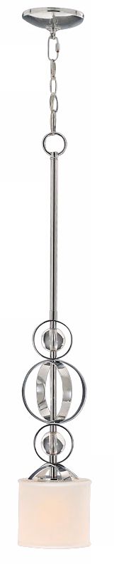 Cerchi Chrome and Etched Opal Glass Mini Pendant Light more views