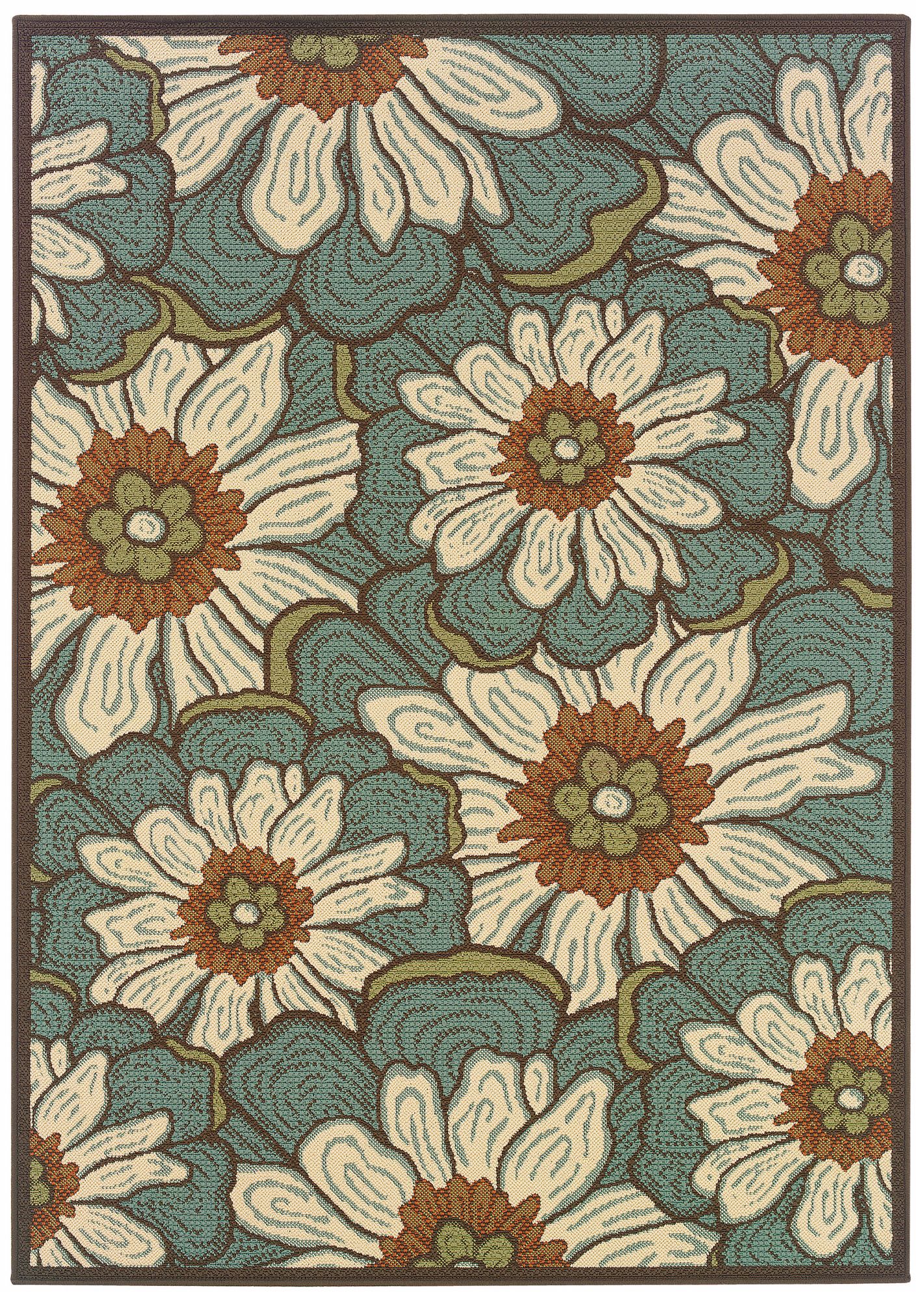 Art Nouveau Floral 3'7"x5'6" Area Rug