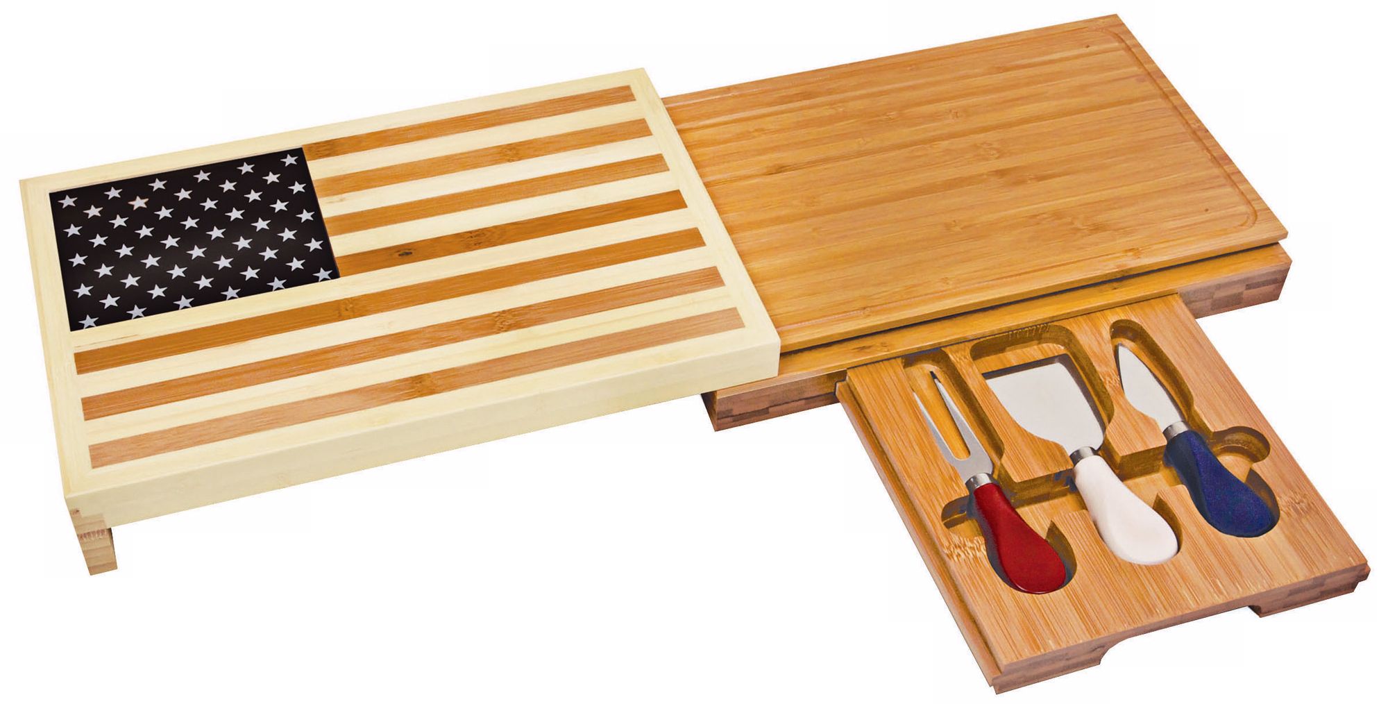 Old Glory Bamboo Cheese Cutting Board